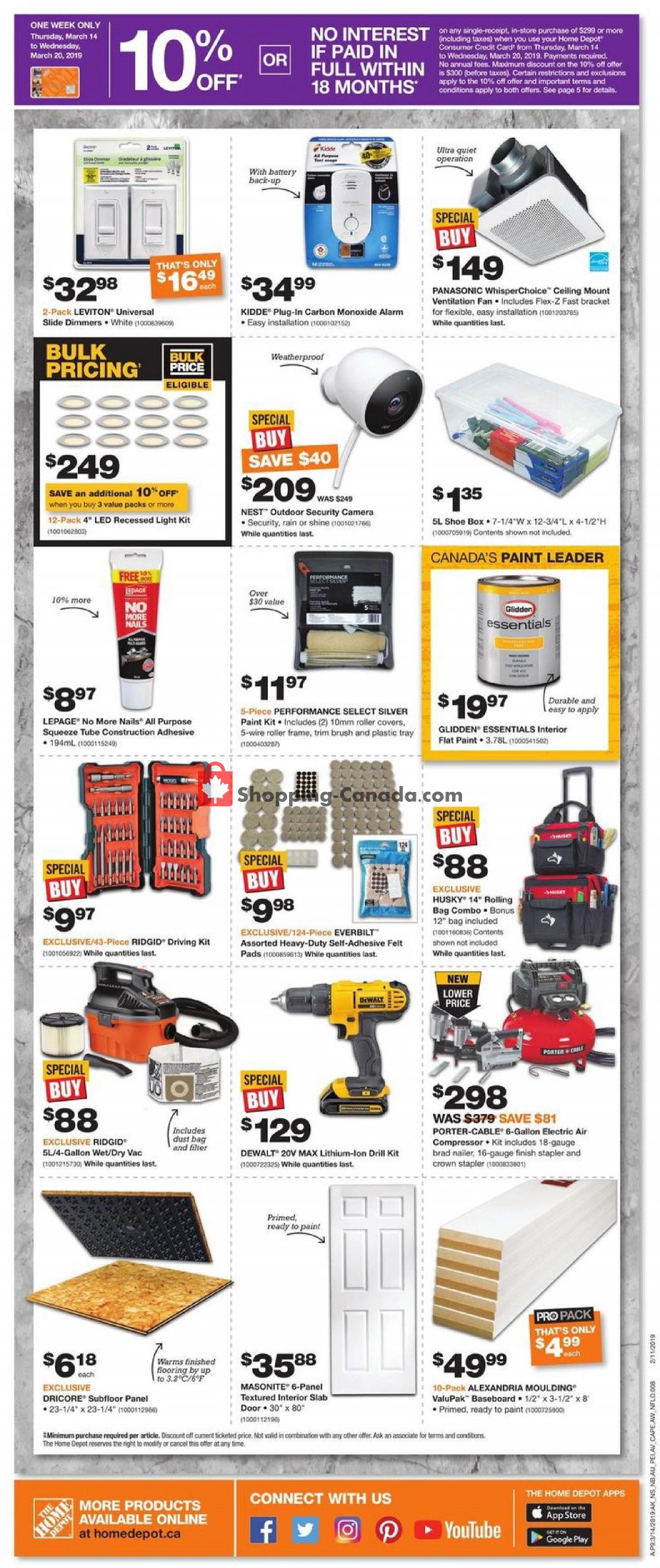 Home Depot flyer from Thursday March 14, 2019 to Wednesday March 20, 2019 - page 3