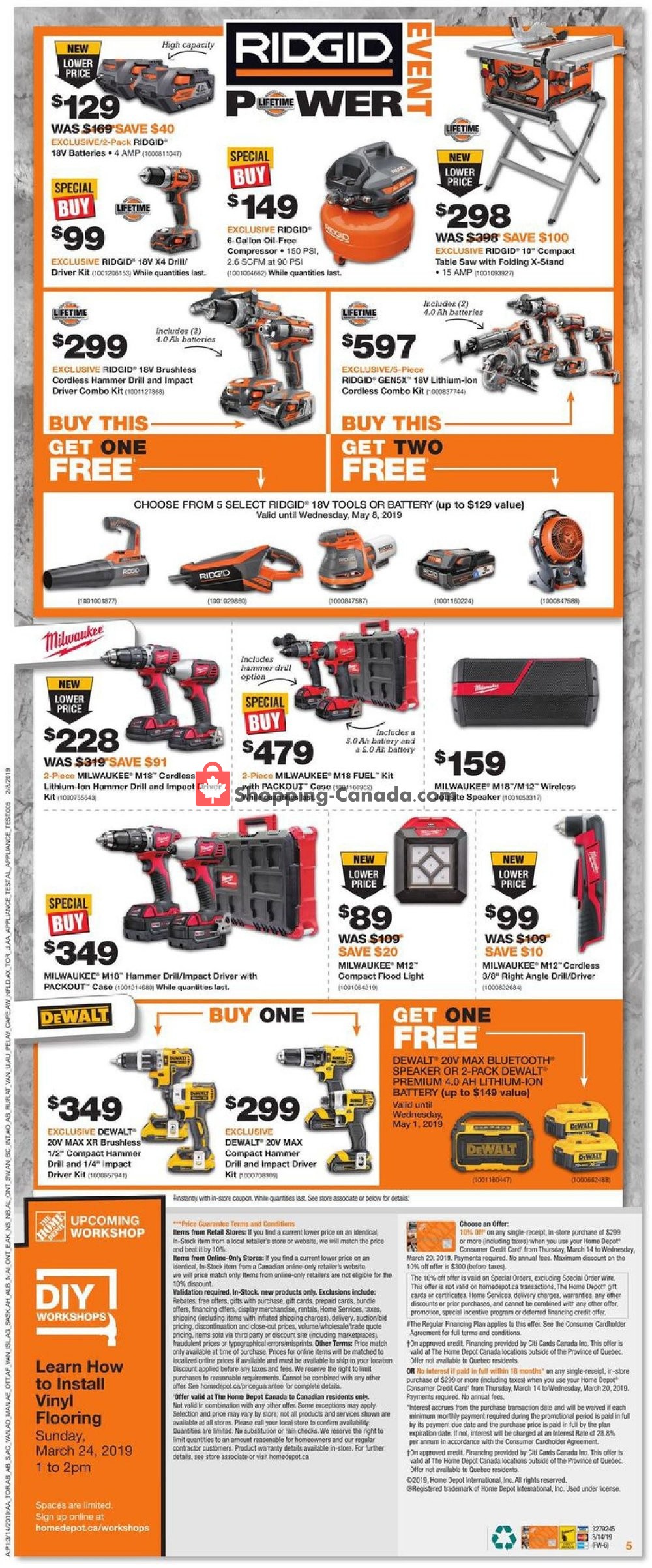 Home Depot flyer from Thursday March 14, 2019 to Wednesday March 20, 2019 - page 5