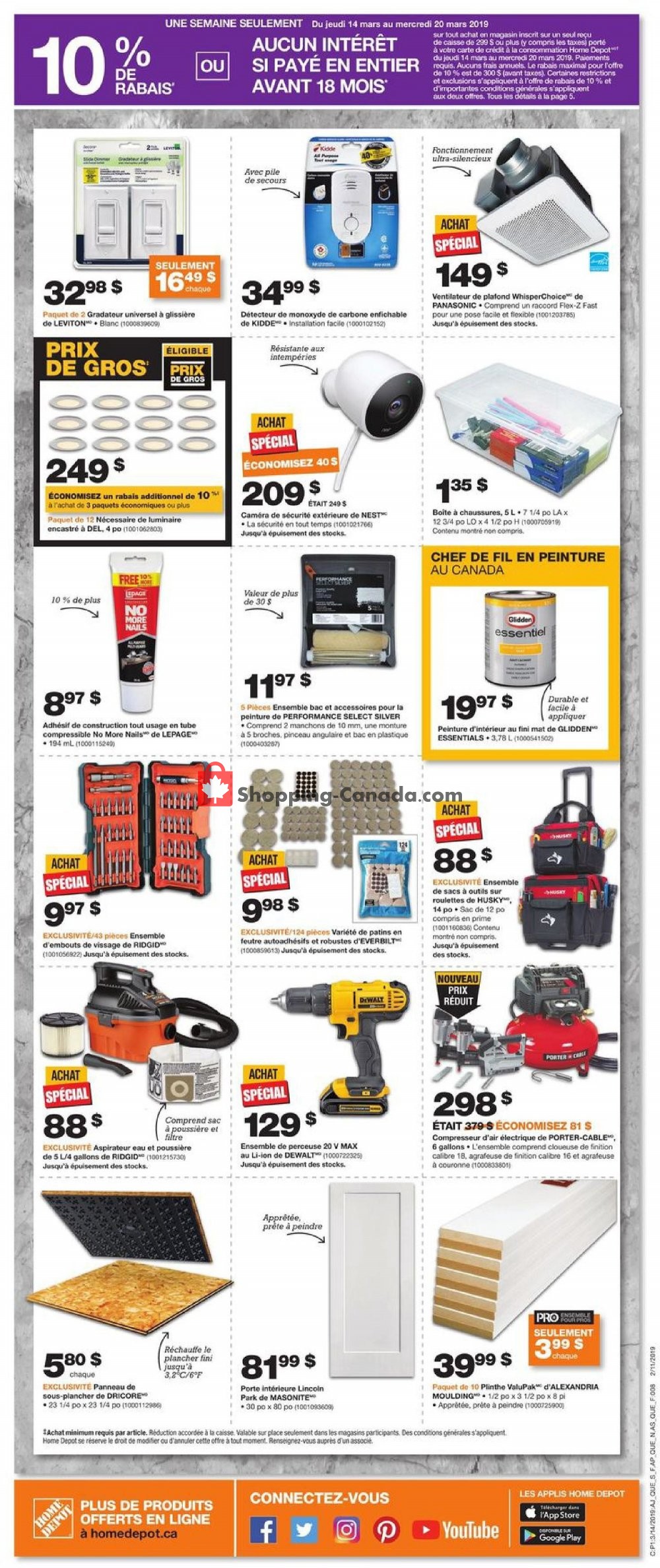 Home Depot flyer from Thursday March 14, 2019 to Wednesday March 20, 2019 - page 2