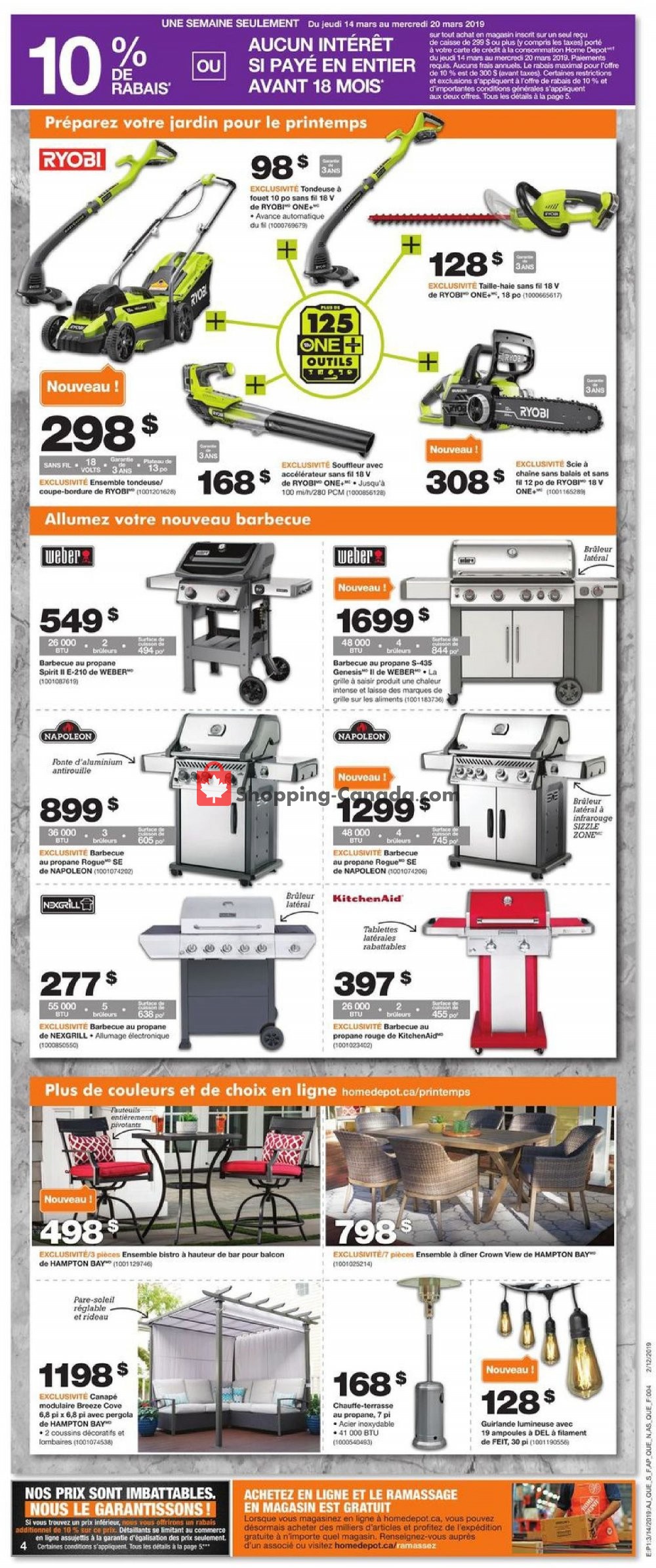 Home Depot flyer from Thursday March 14, 2019 to Wednesday March 20, 2019 - page 5