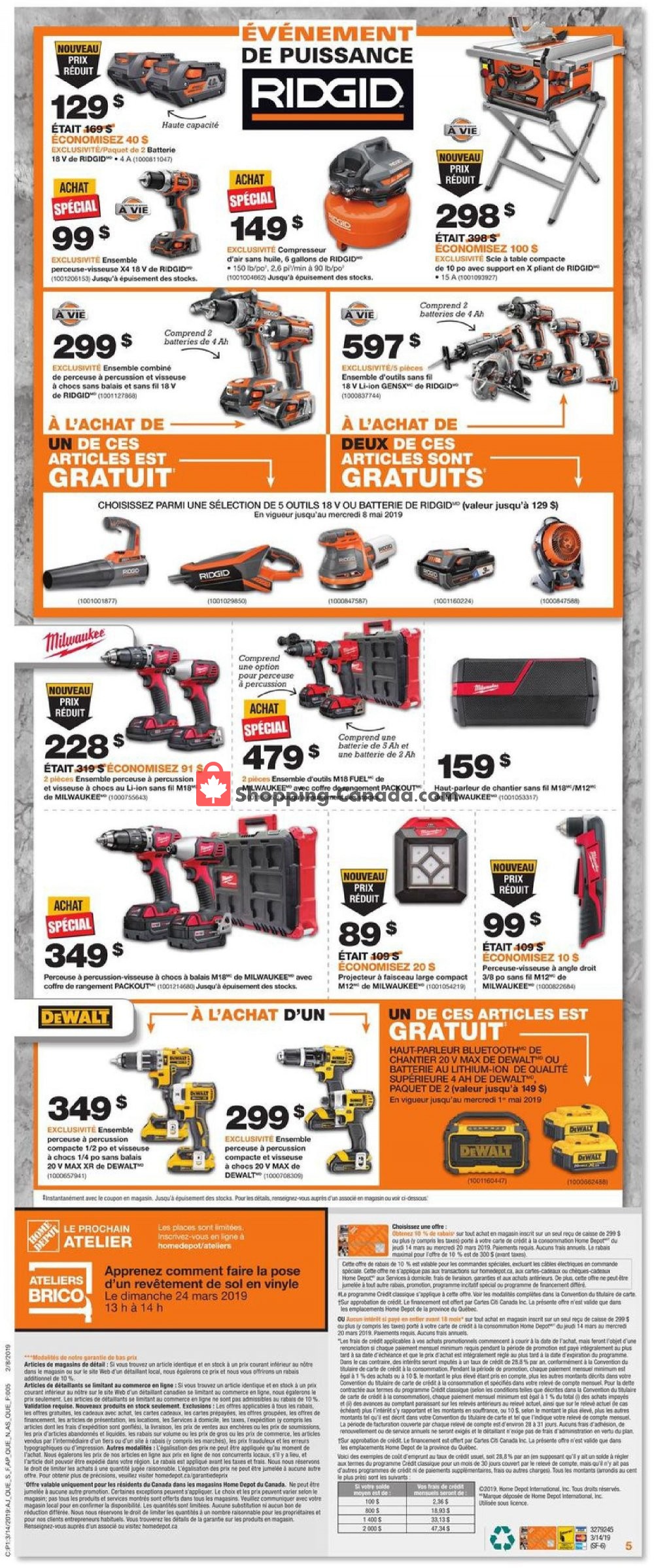 Home Depot flyer from Thursday March 14, 2019 to Wednesday March 20, 2019 - page 6