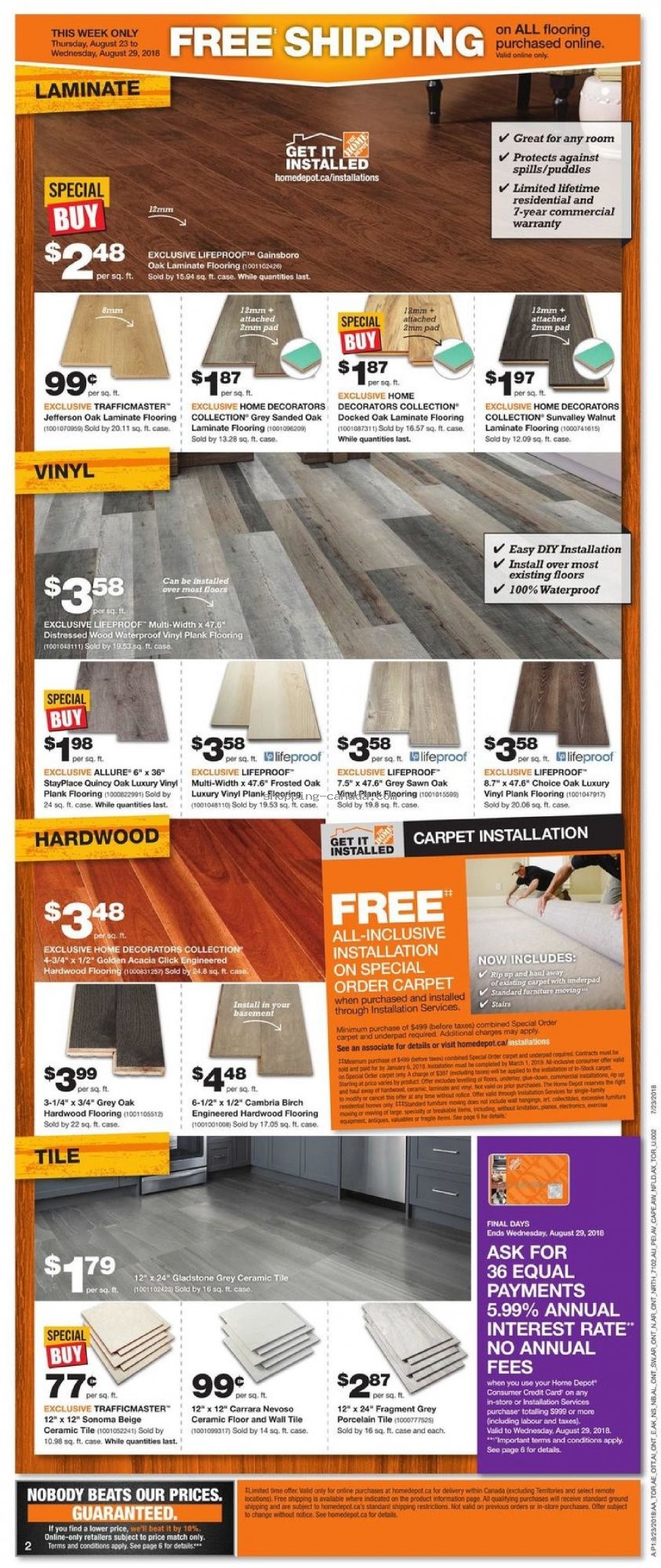 Flyer And Weekly Ads Home Depot Canada On From Thursday