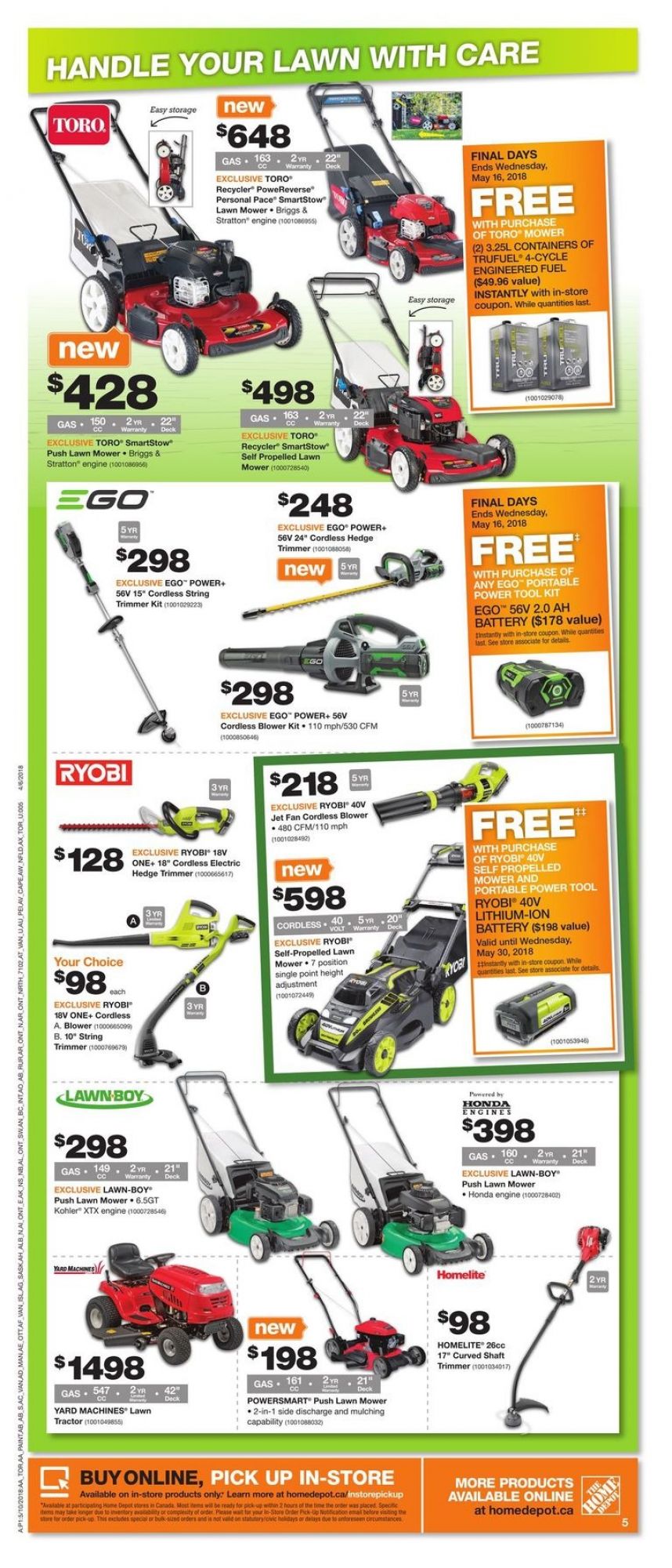 Home Depot flyer from Thursday May 10, 2018 to Wednesday May 16, 2018 - page 6