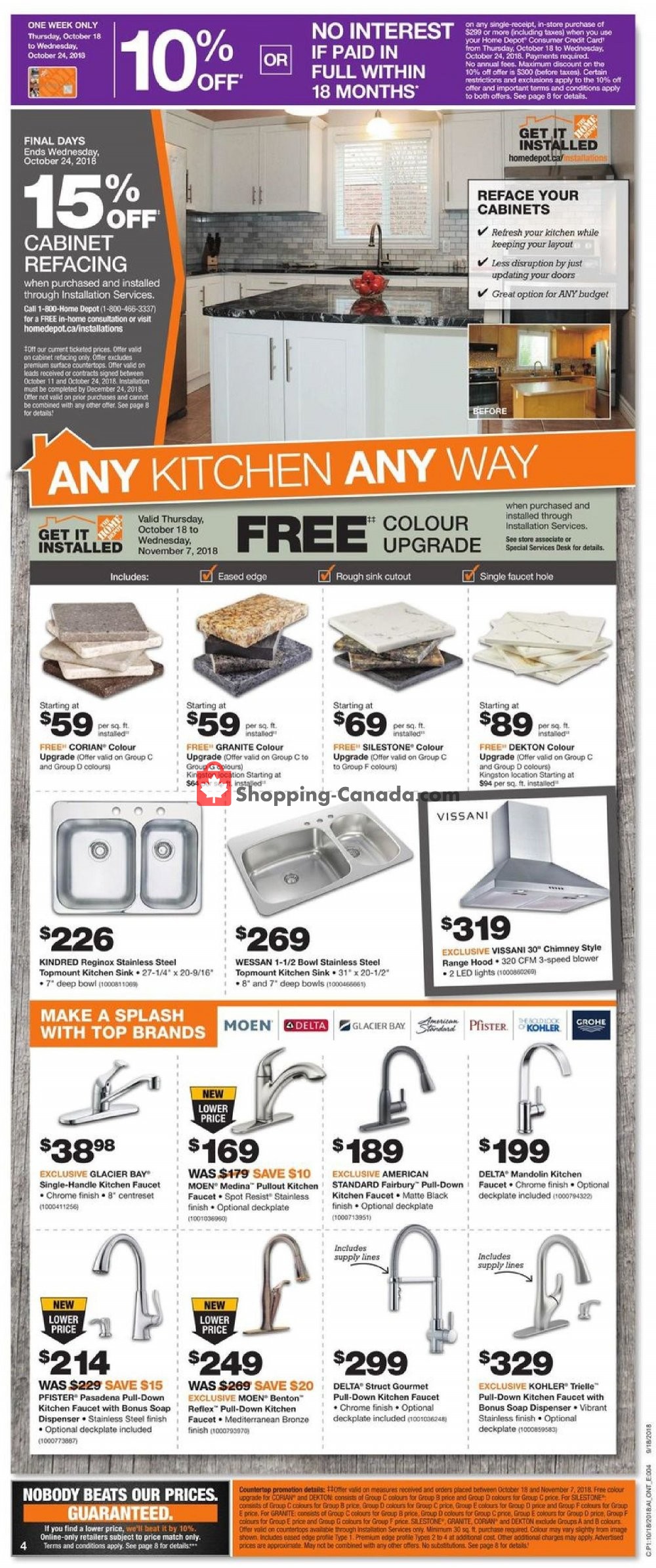 Home Depot flyer from Thursday October 18, 2018 to Wednesday October 24, 2018 - page 5
