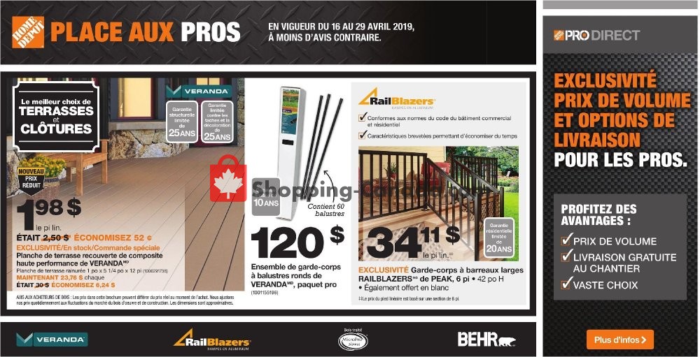 Home Depot flyer from Tuesday April 16, 2019 to Monday April 29, 2019 - page 1