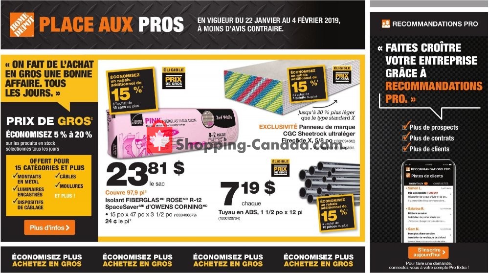 Home Depot flyer from Tuesday January 22, 2019 to Monday February 4, 2019 - page 1