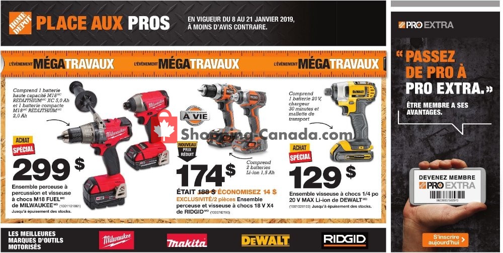 Home Depot flyer from Tuesday January 8, 2019 to Monday January 21, 2019 - page 1