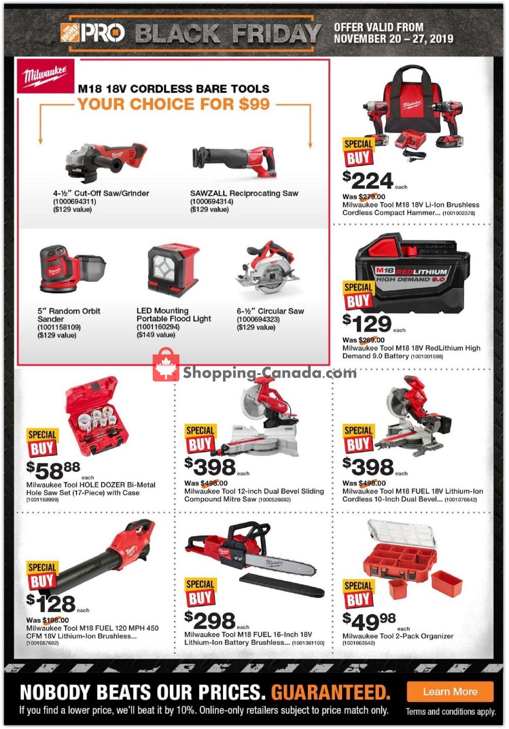 Home Depot flyer from Wednesday November 20, 2019 to Wednesday November 27, 2019 - page 1