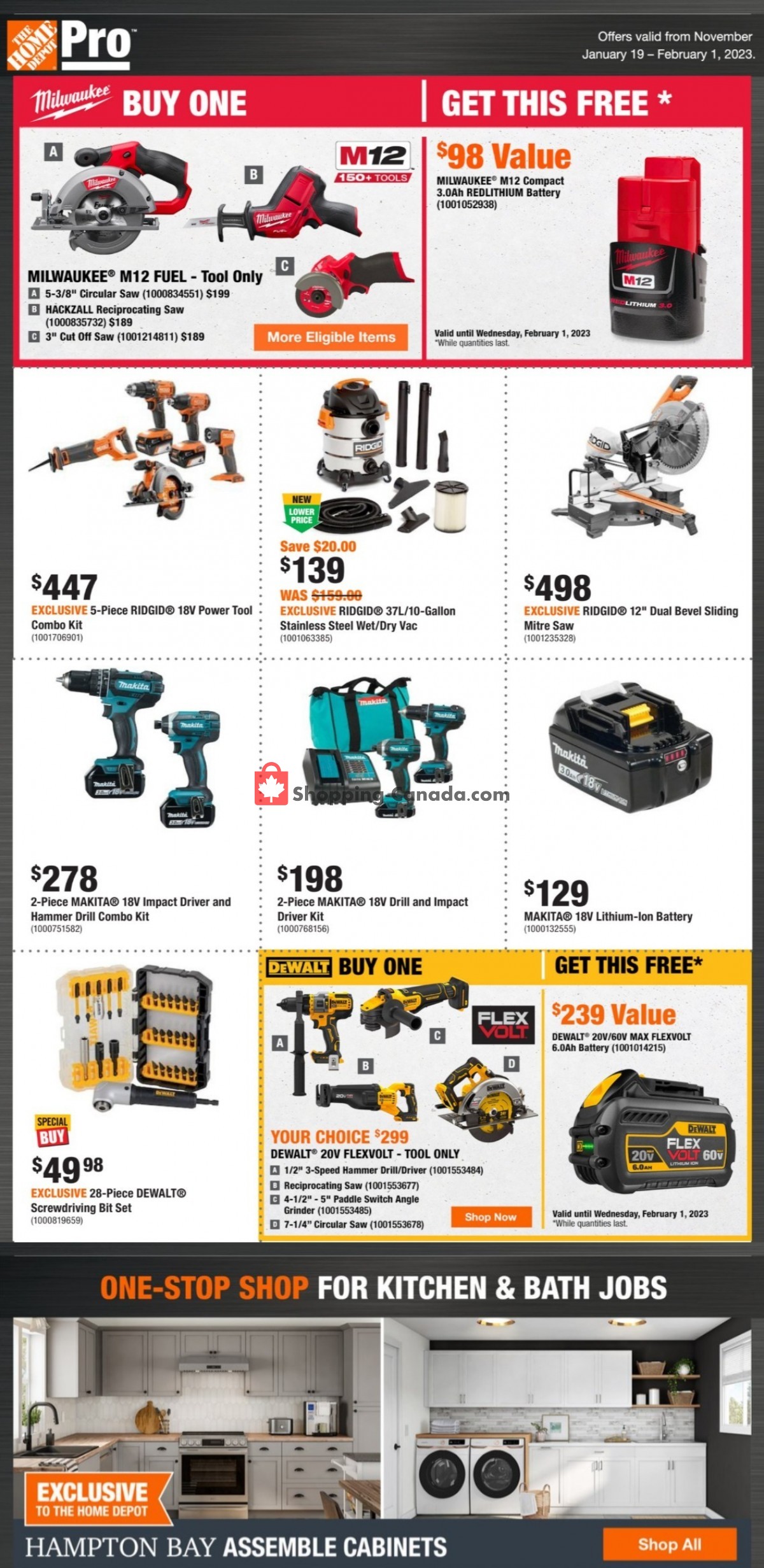 Home Depot flyer from Thursday January 19, 2023 to Wednesday February 1, 2023 - page 1