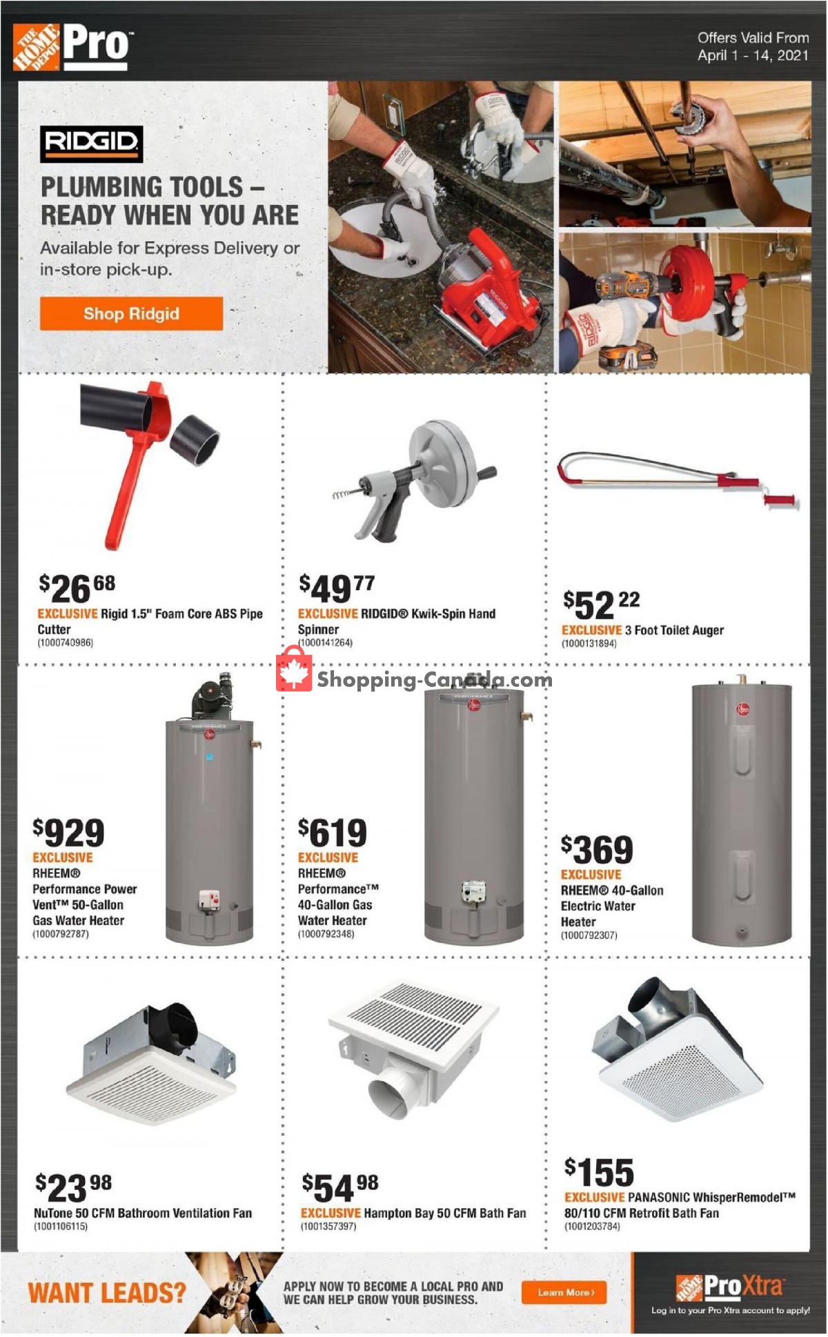 Home Depot flyer from Thursday April 1, 2021 to Wednesday April 14, 2021 - page 1