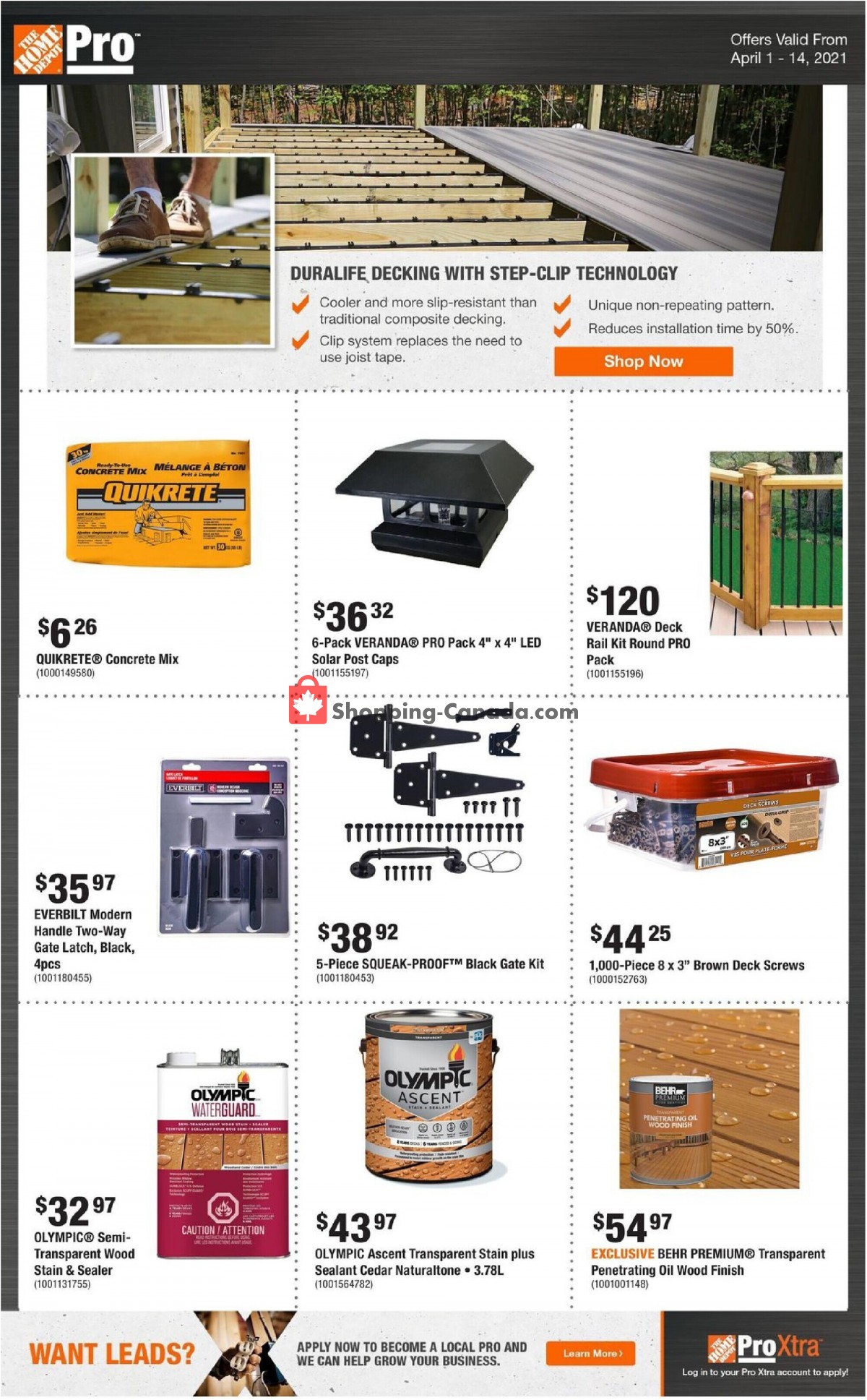 Home Depot flyer from Thursday April 1, 2021 to Wednesday April 14, 2021 - page 1