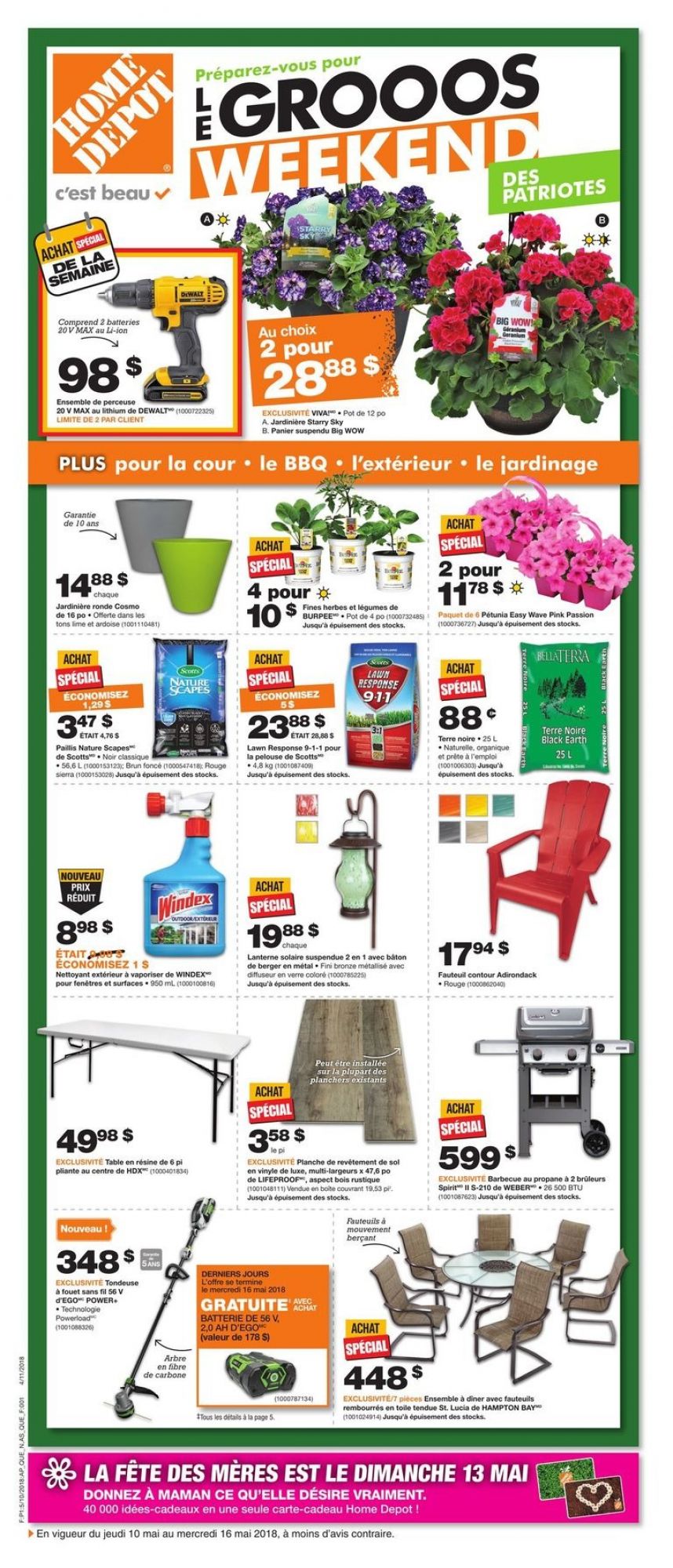 Home Depot Canada, flyer (QC) May 10 May 16, 2018 Shopping Canada