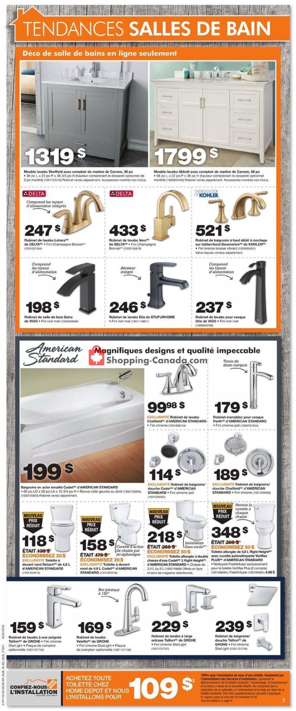 Home Depot flyer from Thursday October 25, 2018 to Wednesday October 31, 2018 - page 10