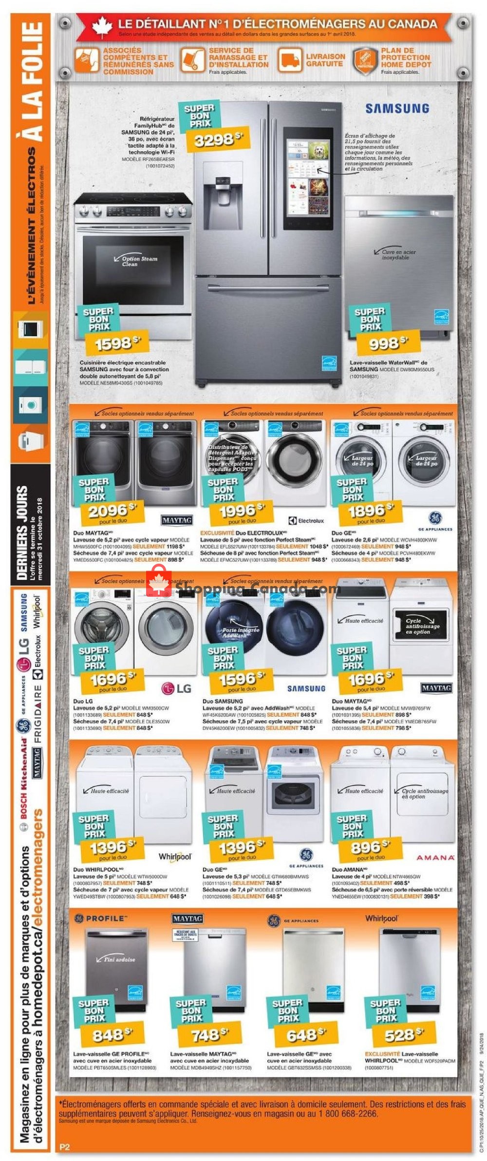 Home Depot flyer from Thursday October 25, 2018 to Wednesday October 31, 2018 - page 4