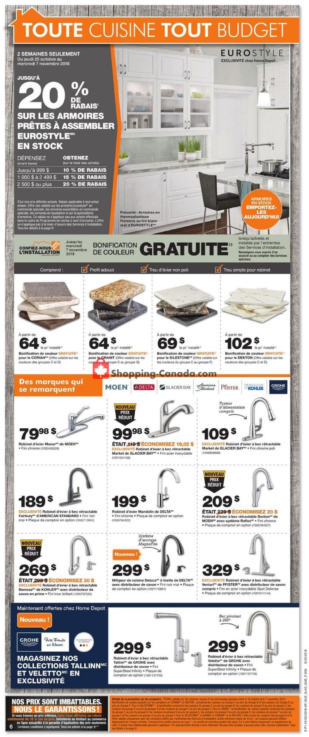 Home Depot flyer from Thursday October 25, 2018 to Wednesday October 31, 2018 - page 9
