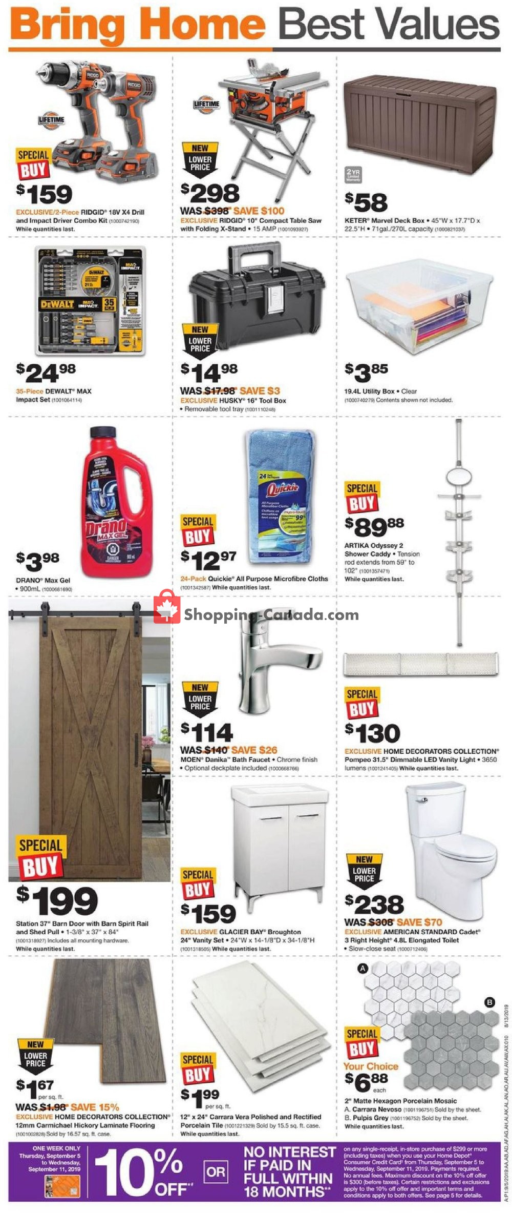 Home Depot flyer from Thursday September 5, 2019 to Wednesday September 11, 2019 - page 2