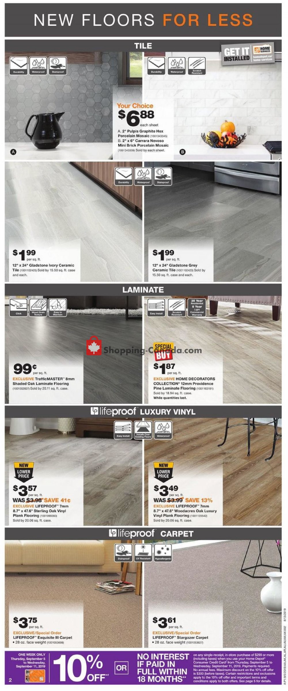 Home Depot flyer from Thursday September 5, 2019 to Wednesday September 11, 2019 - page 3