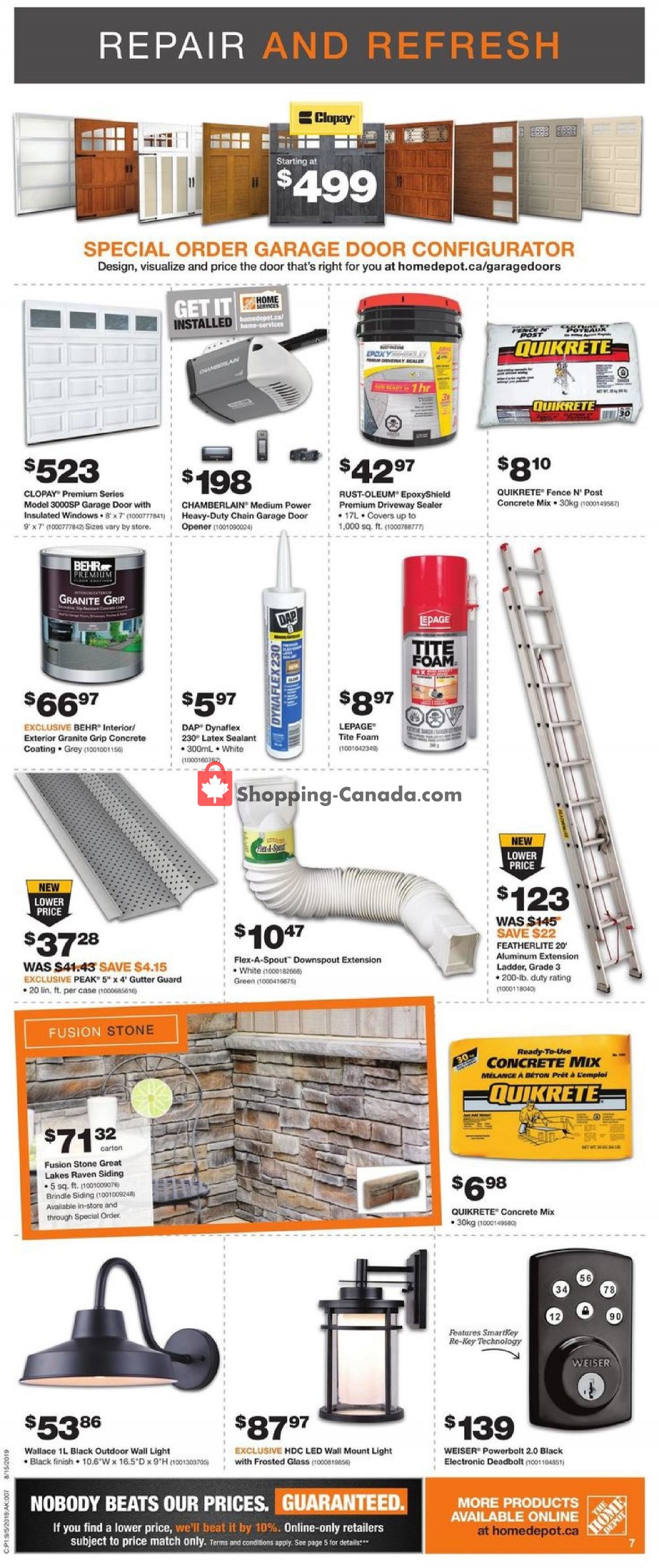 Home Depot flyer from Thursday September 5, 2019 to Wednesday September 11, 2019 - page 8