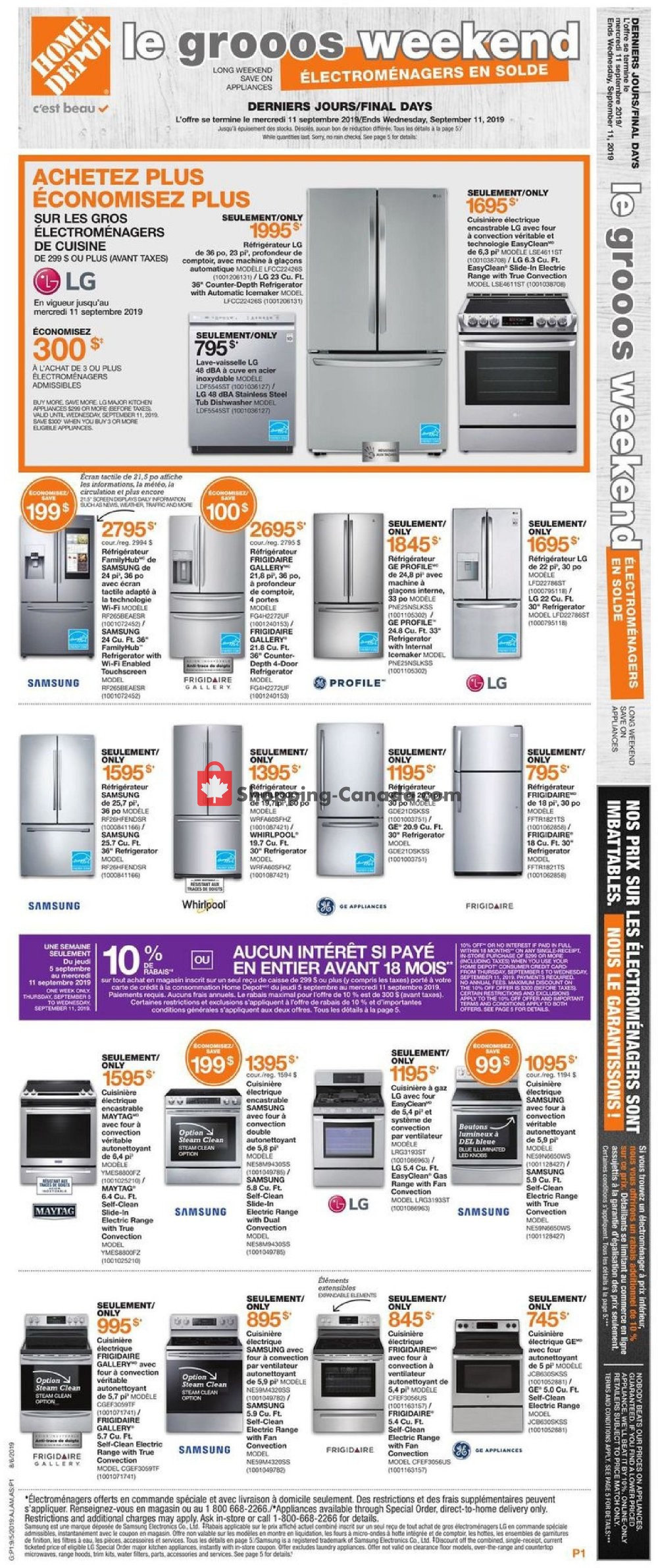 Home Depot flyer from Thursday September 5, 2019 to Wednesday September 11, 2019 - page 12