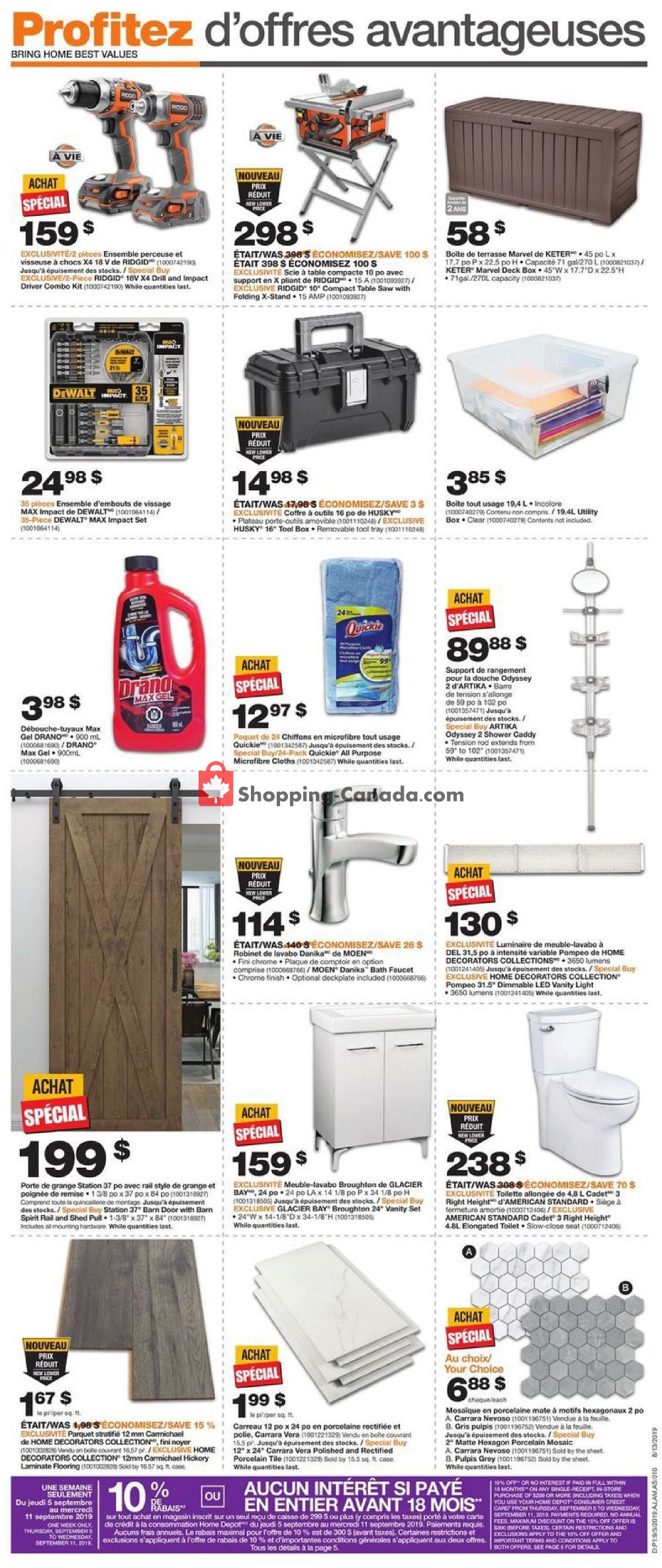 Home Depot flyer from Thursday September 5, 2019 to Wednesday September 11, 2019 - page 2
