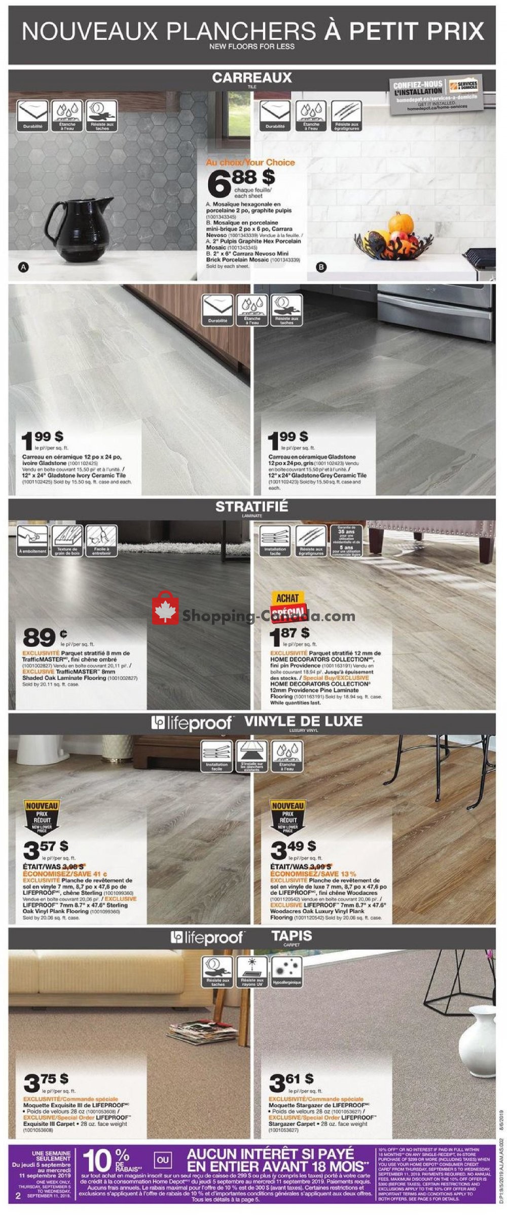Home Depot flyer from Thursday September 5, 2019 to Wednesday September 11, 2019 - page 3