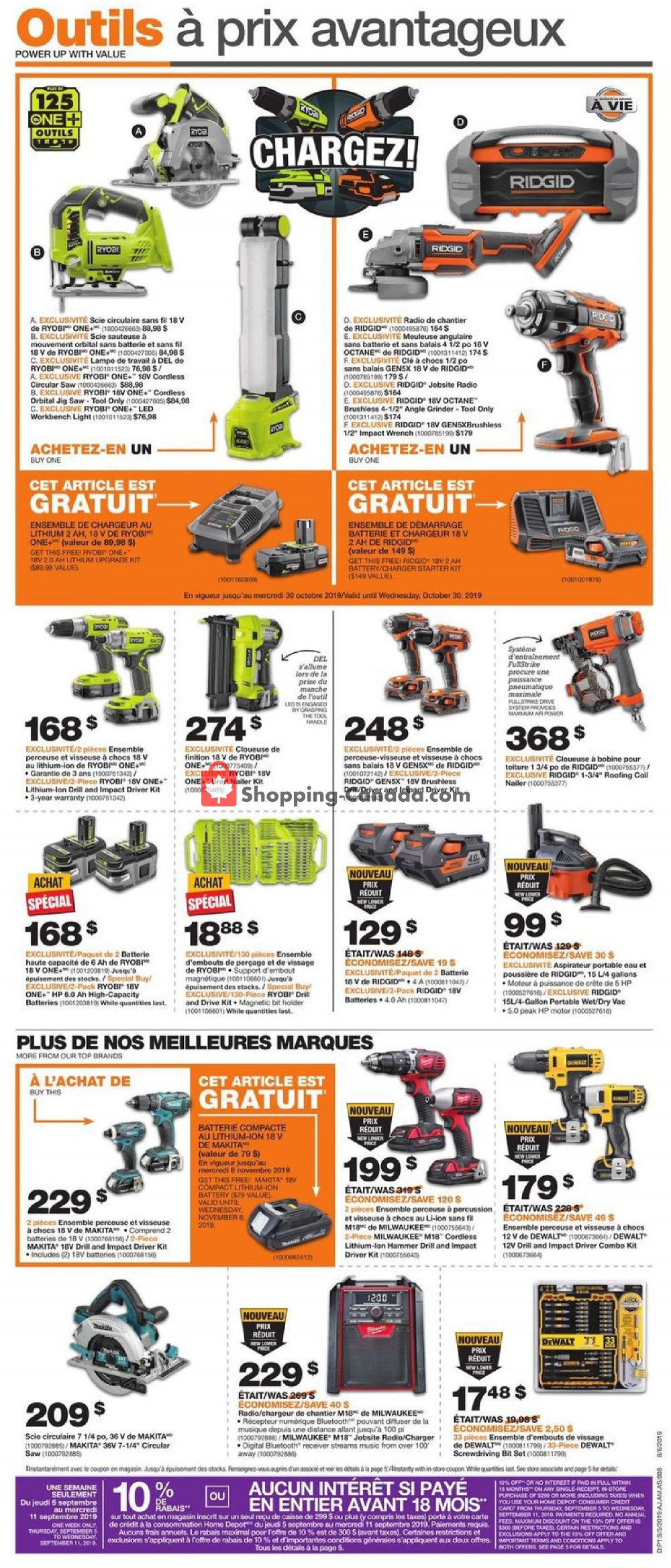 Home Depot flyer from Thursday September 5, 2019 to Wednesday September 11, 2019 - page 9