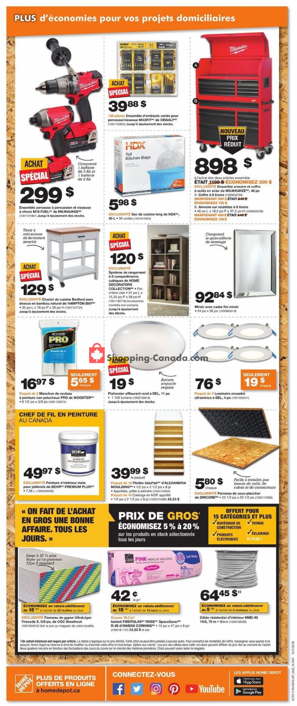 Home Depot flyer from Thursday January 10, 2019 to Wednesday January 16, 2019 - page 2