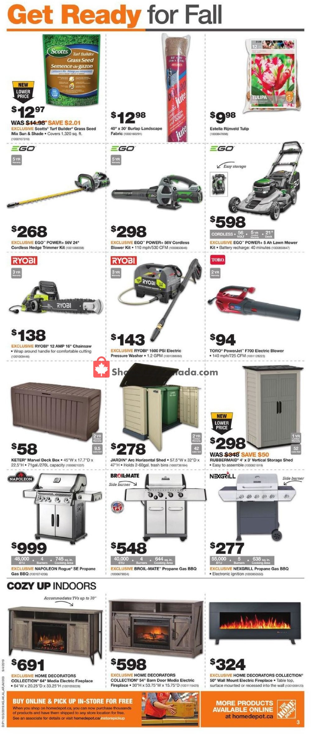 Home Depot flyer from Thursday October 3, 2019 to Wednesday October 9, 2019 - page 3
