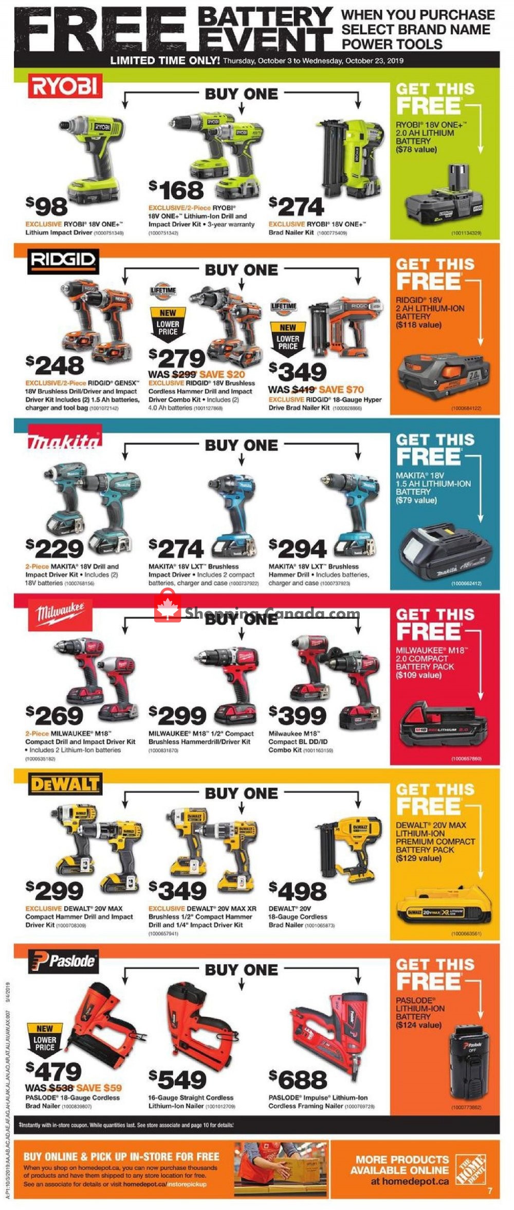 Home Depot flyer from Thursday October 3, 2019 to Wednesday October 9, 2019 - page 8