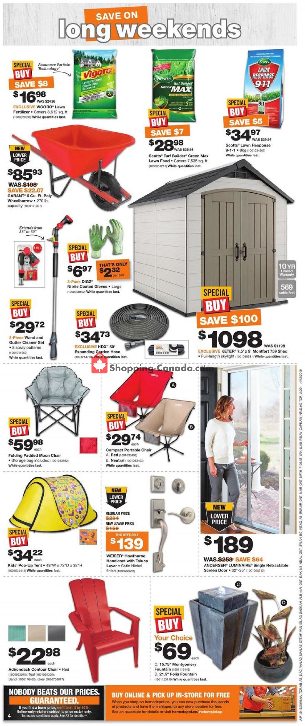 Home Depot flyer from Thursday May 16, 2019 to Wednesday May 22, 2019 - page 4