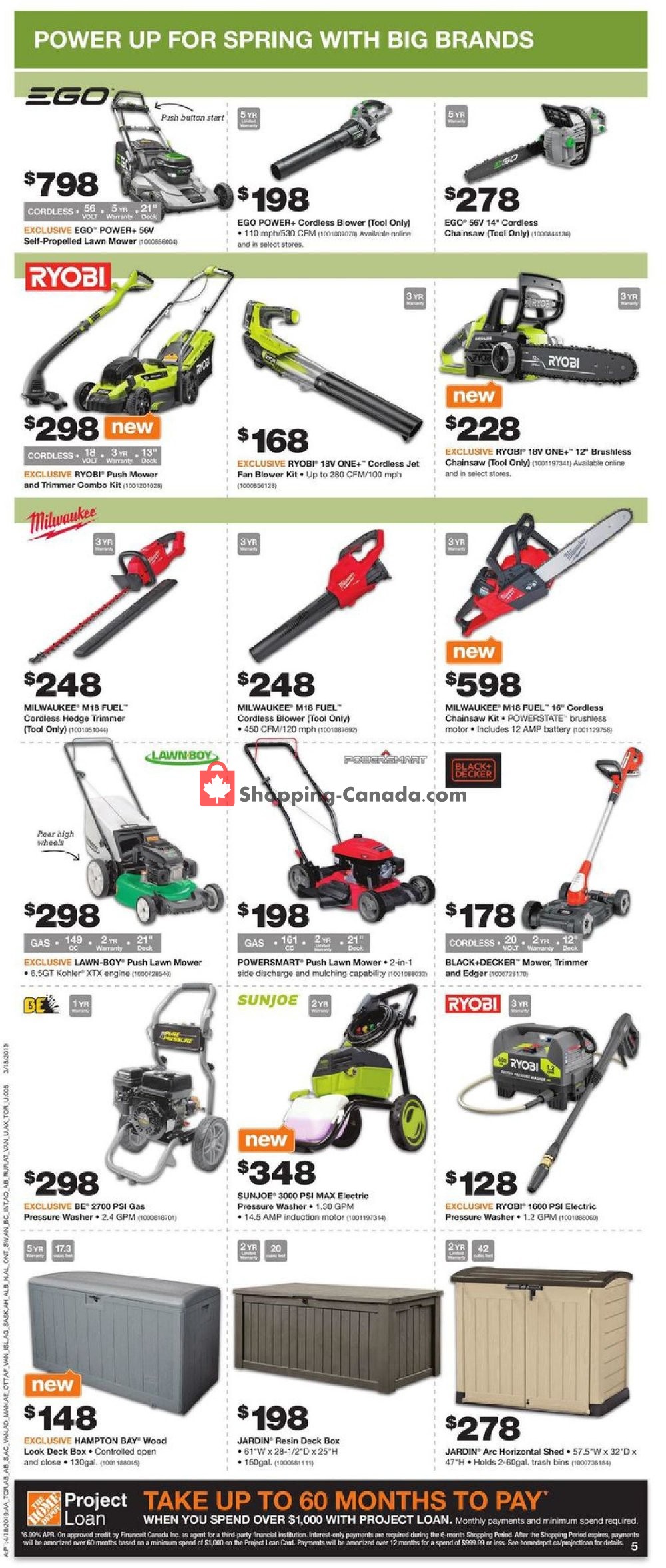Home Depot flyer from Thursday April 18, 2019 to Wednesday April 24, 2019 - page 6