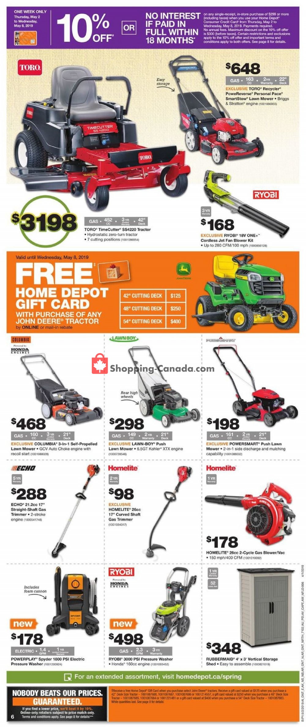 Home Depot flyer from Thursday May 2, 2019 to Wednesday May 8, 2019 - page 7