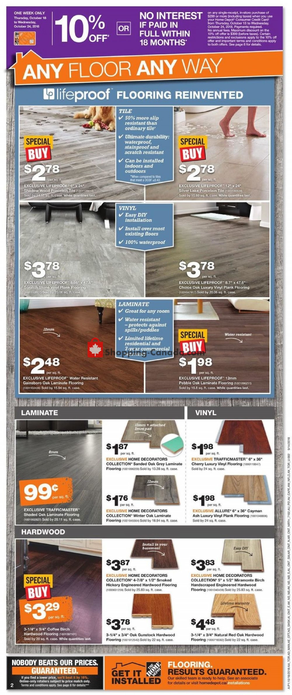 Home Depot flyer from Thursday October 18, 2018 to Wednesday October 24, 2018 - page 3