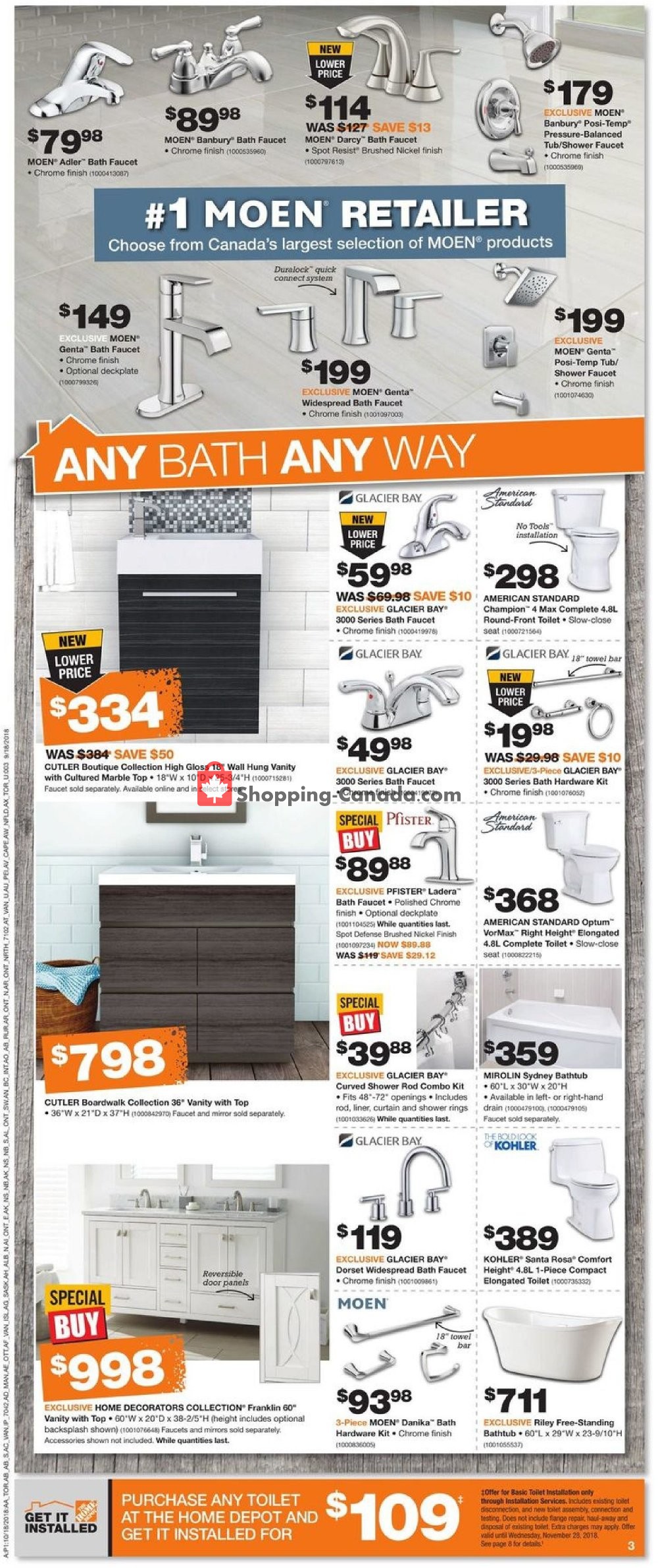 Home Depot flyer from Thursday October 18, 2018 to Wednesday October 24, 2018 - page 4