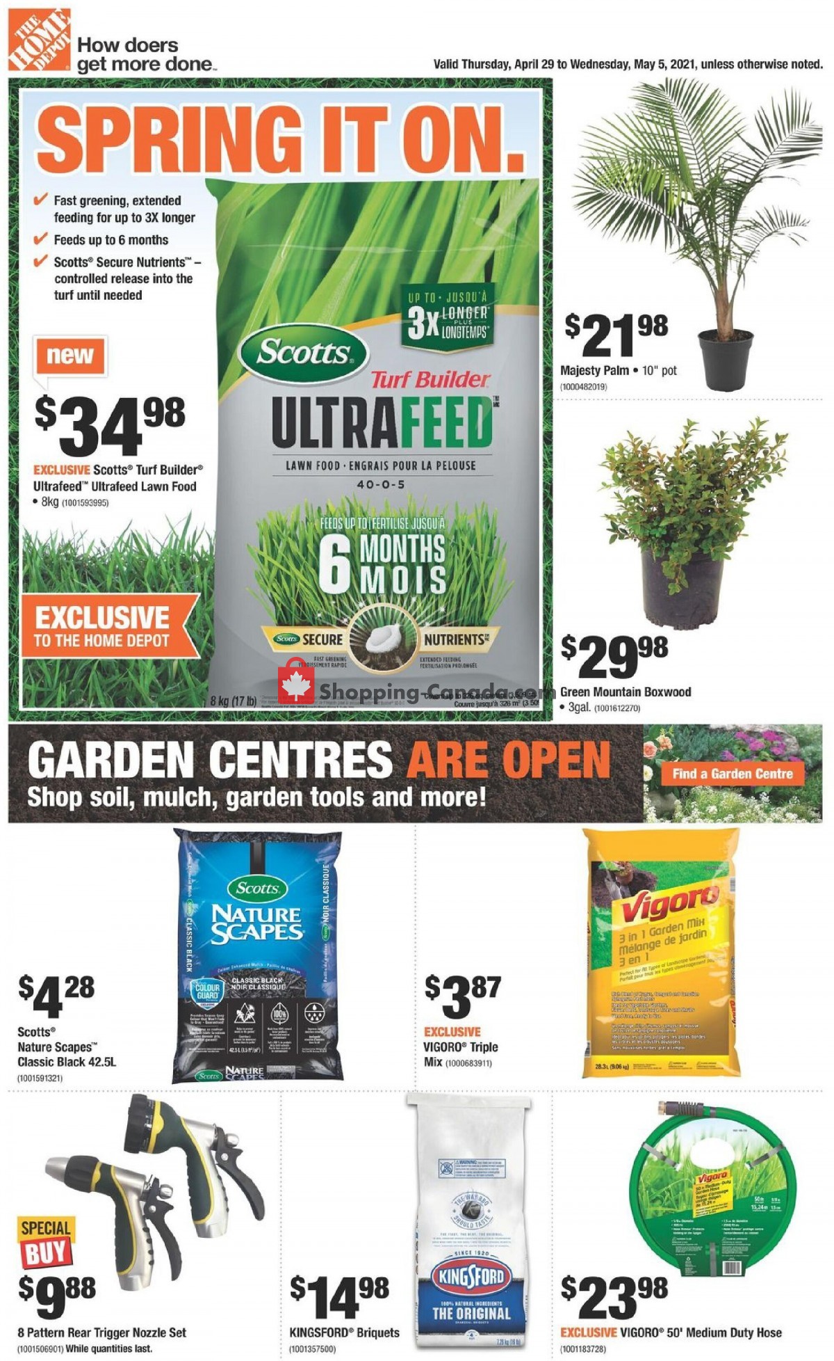 Home Depot flyer from Thursday April 29, 2021 to Wednesday May 5, 2021 - page 1