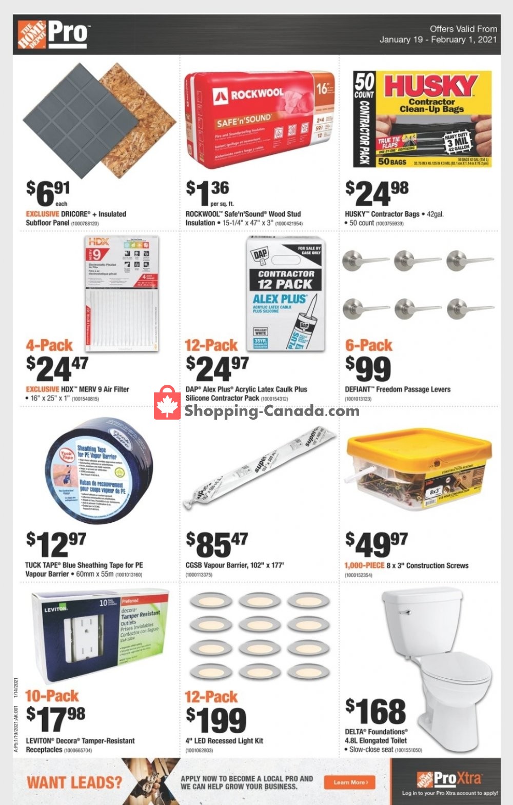 Home Depot flyer from Tuesday January 19, 2021 to Monday February 1, 2021 - page 1