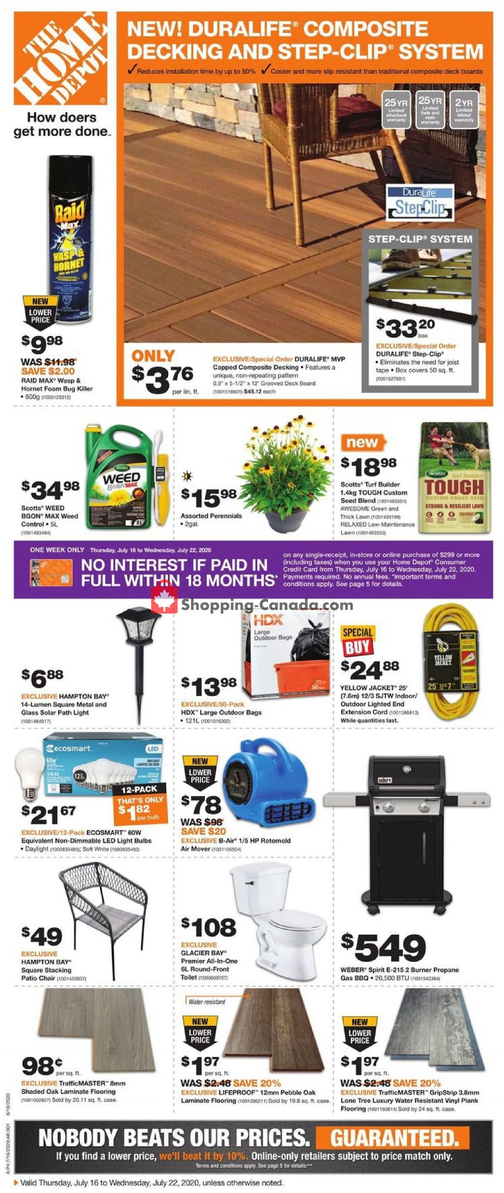 Home Depot Canada, flyer (Special Offer Atlantic) July 16 July