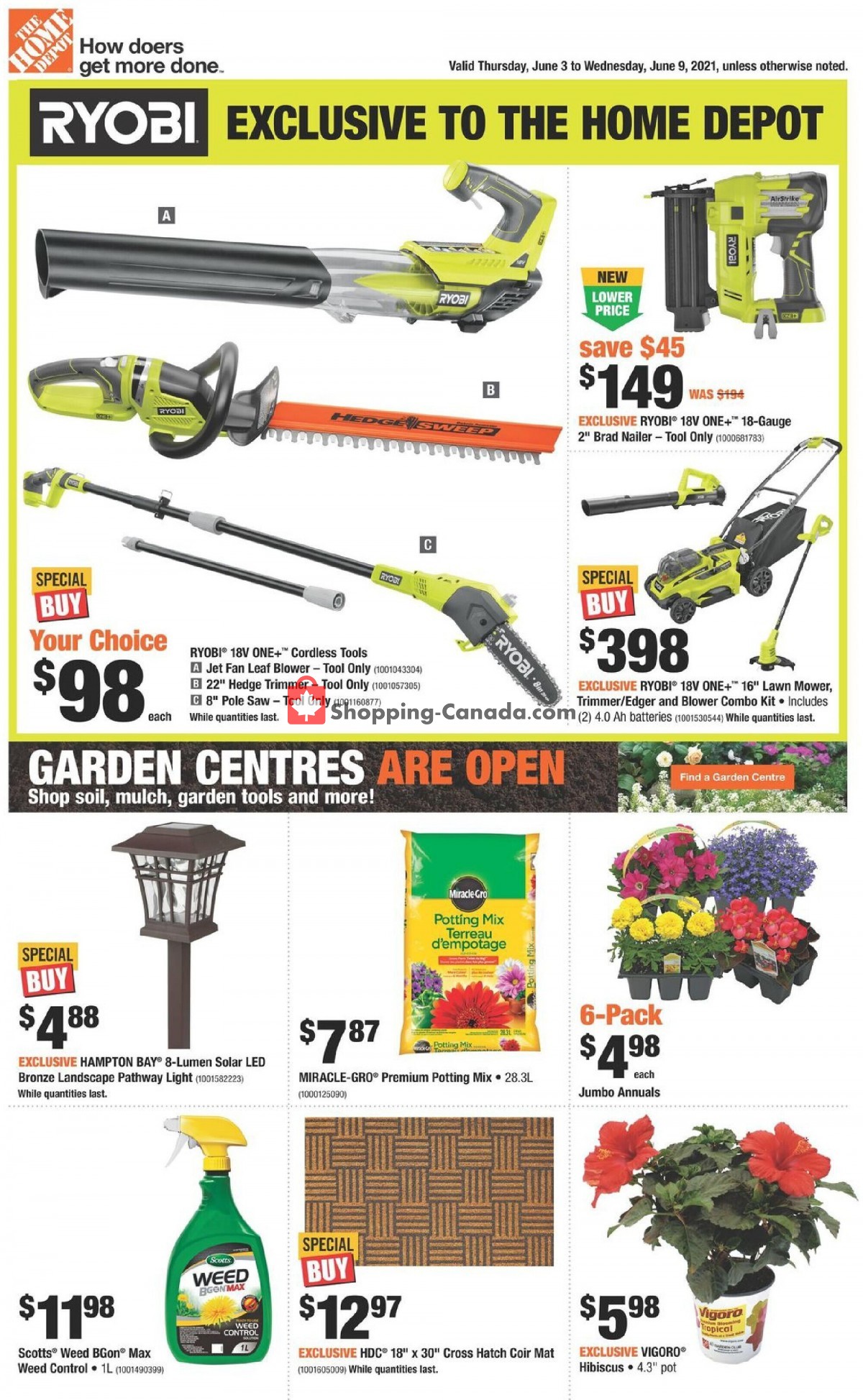 Home Depot flyer from Thursday June 3, 2021 to Wednesday June 9, 2021 - page 1