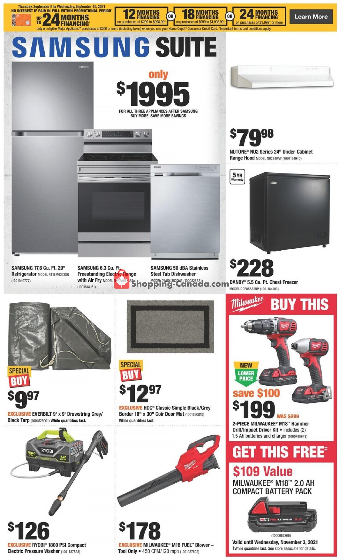 Home Depot flyer from Thursday September 9, 2021 to Wednesday September 15, 2021 - page 2