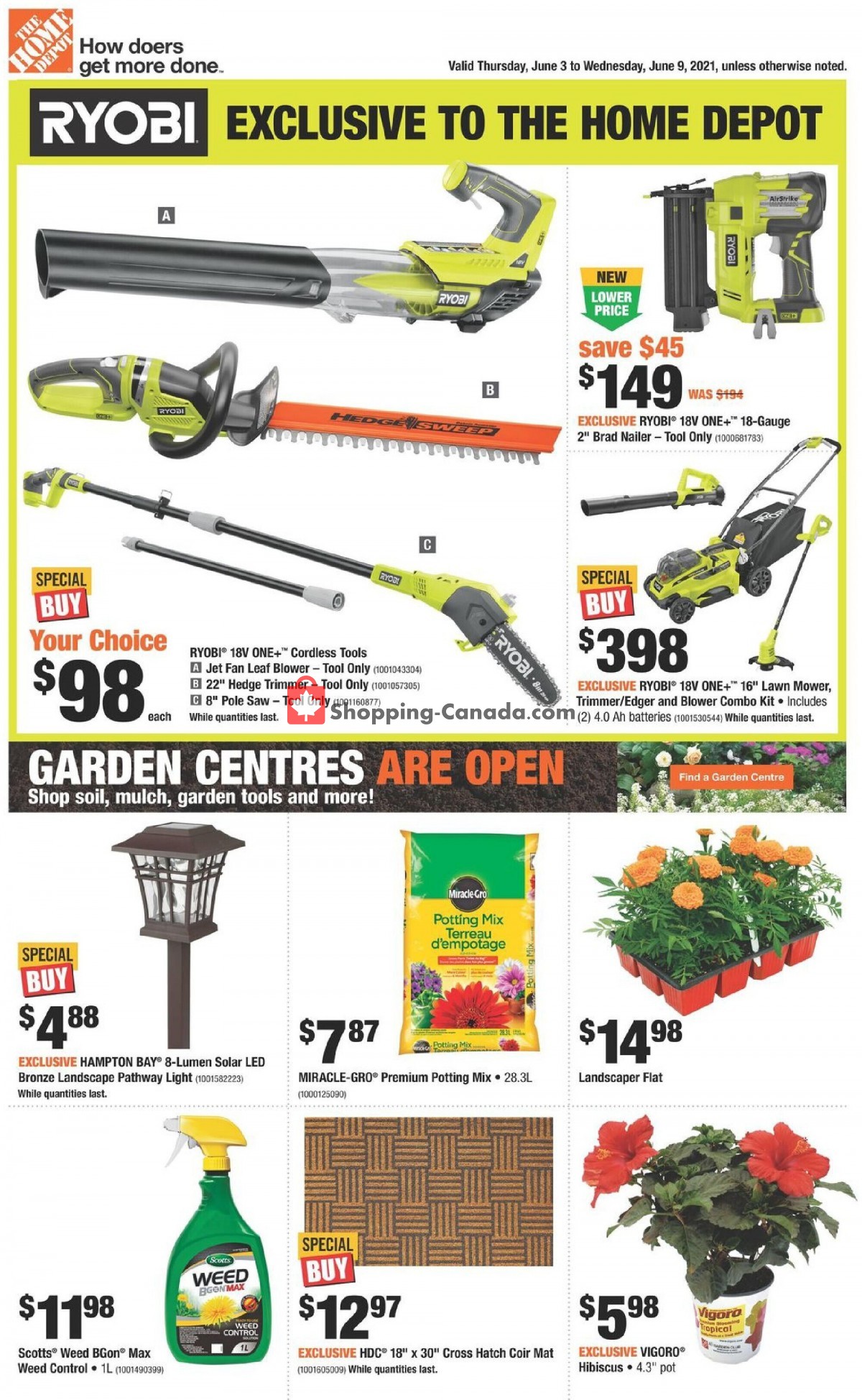 Home Depot flyer from Thursday June 3, 2021 to Wednesday June 9, 2021 - page 1