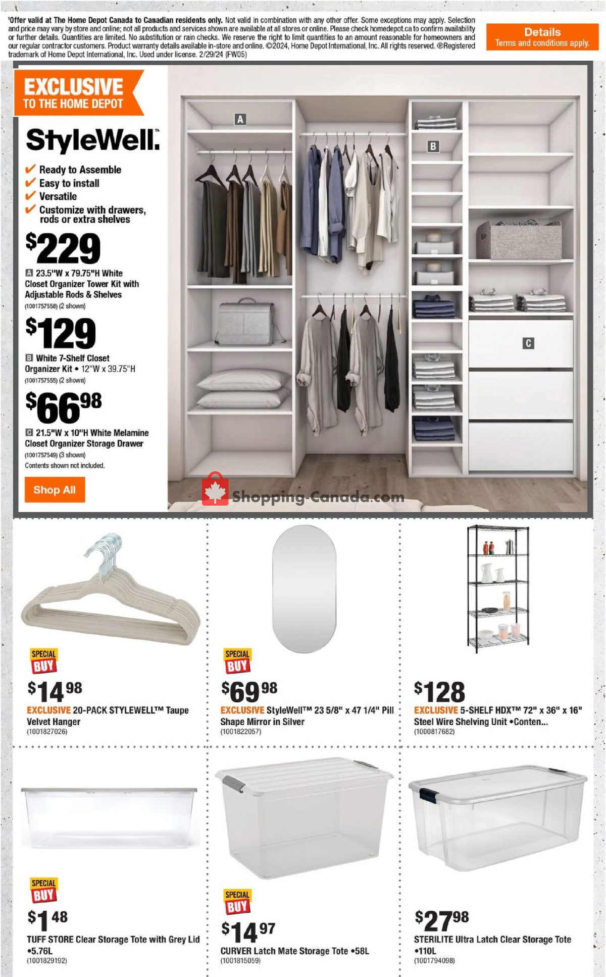 Home Depot flyer from Thursday February 29, 2024 to Wednesday March 6, 2024 - page 14