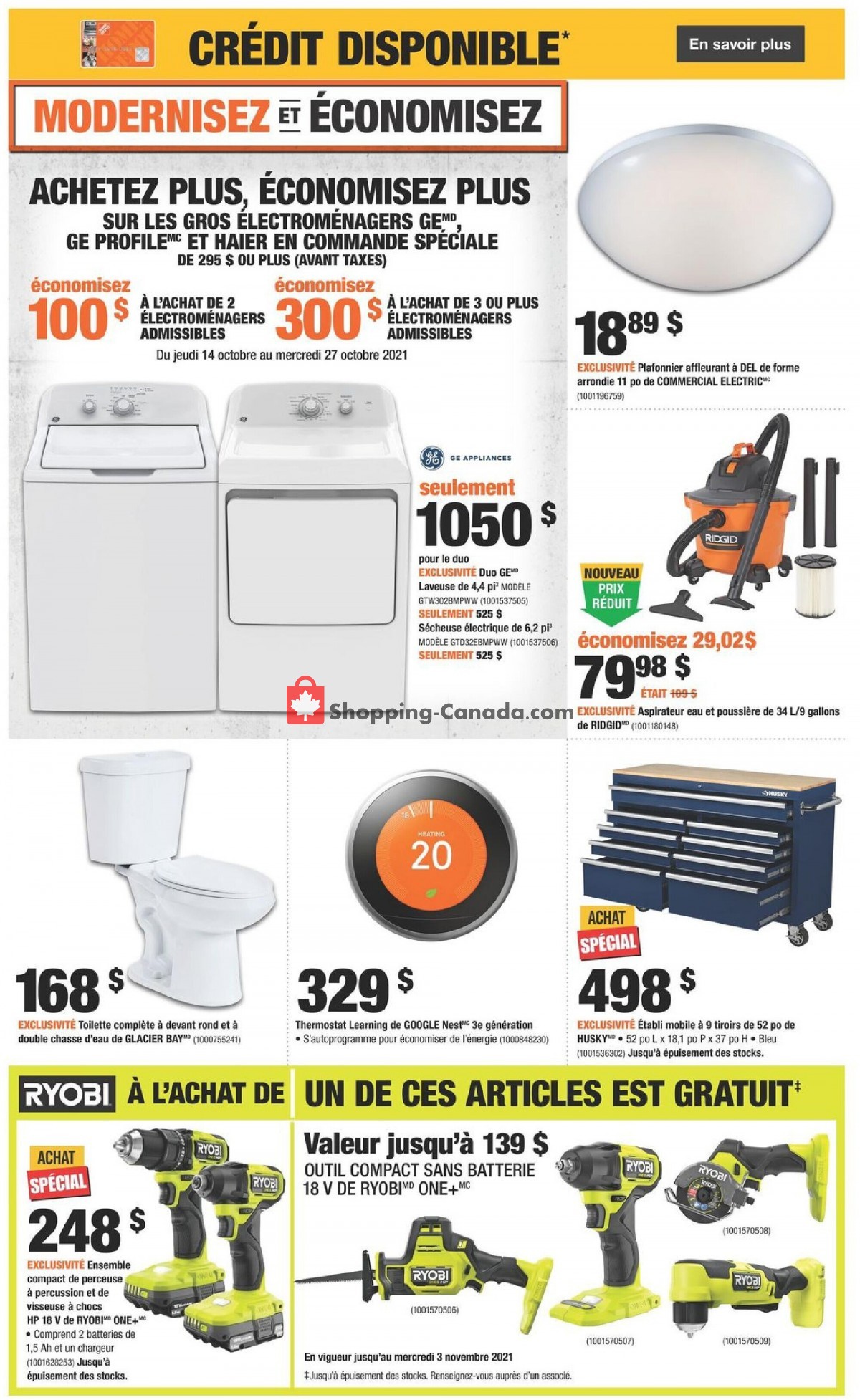 Home Depot flyer from Thursday October 14, 2021 to Wednesday October 20, 2021 - page 2