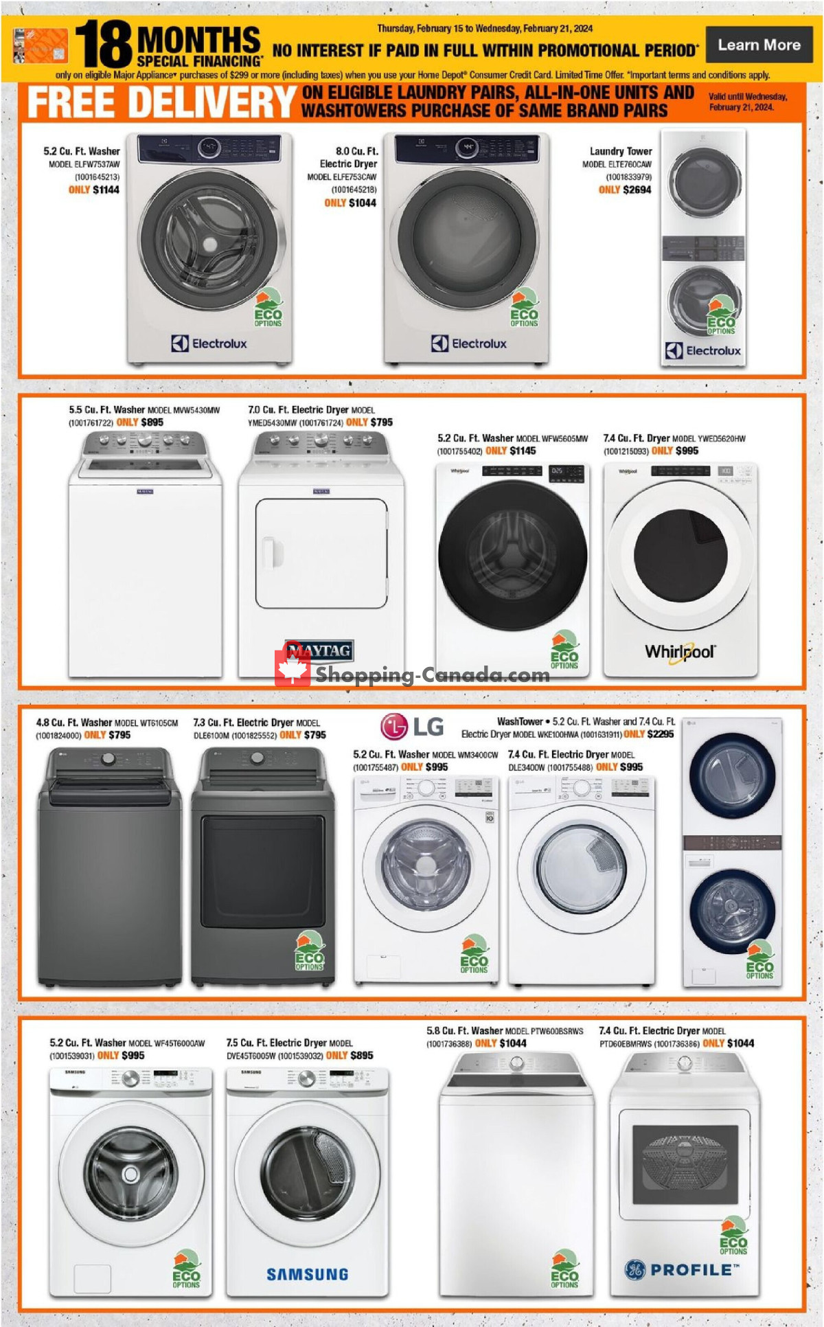 Home Depot flyer from Thursday February 15, 2024 to Wednesday February 21, 2024 - page 12