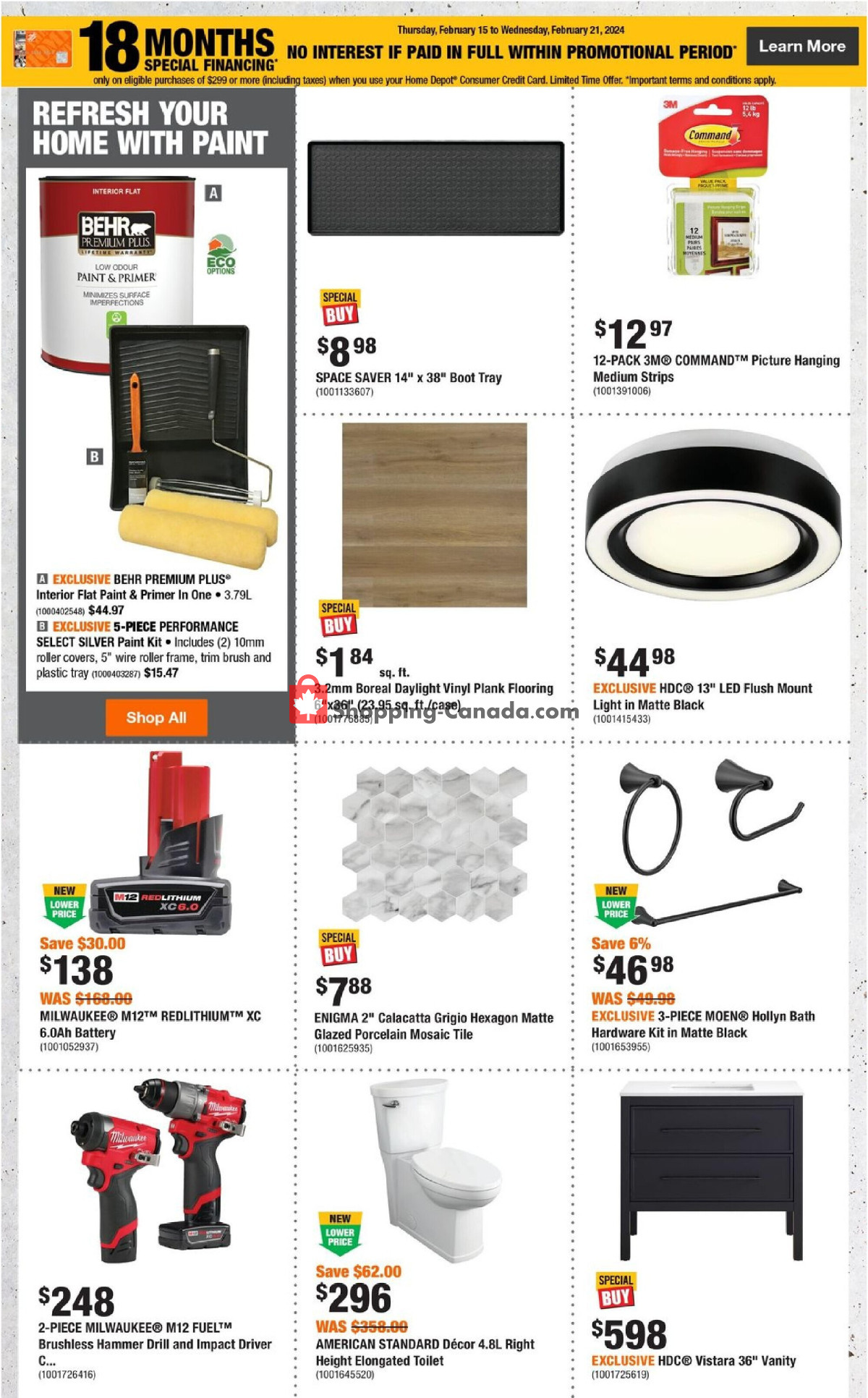 Home Depot flyer from Thursday February 15, 2024 to Wednesday February 21, 2024 - page 2