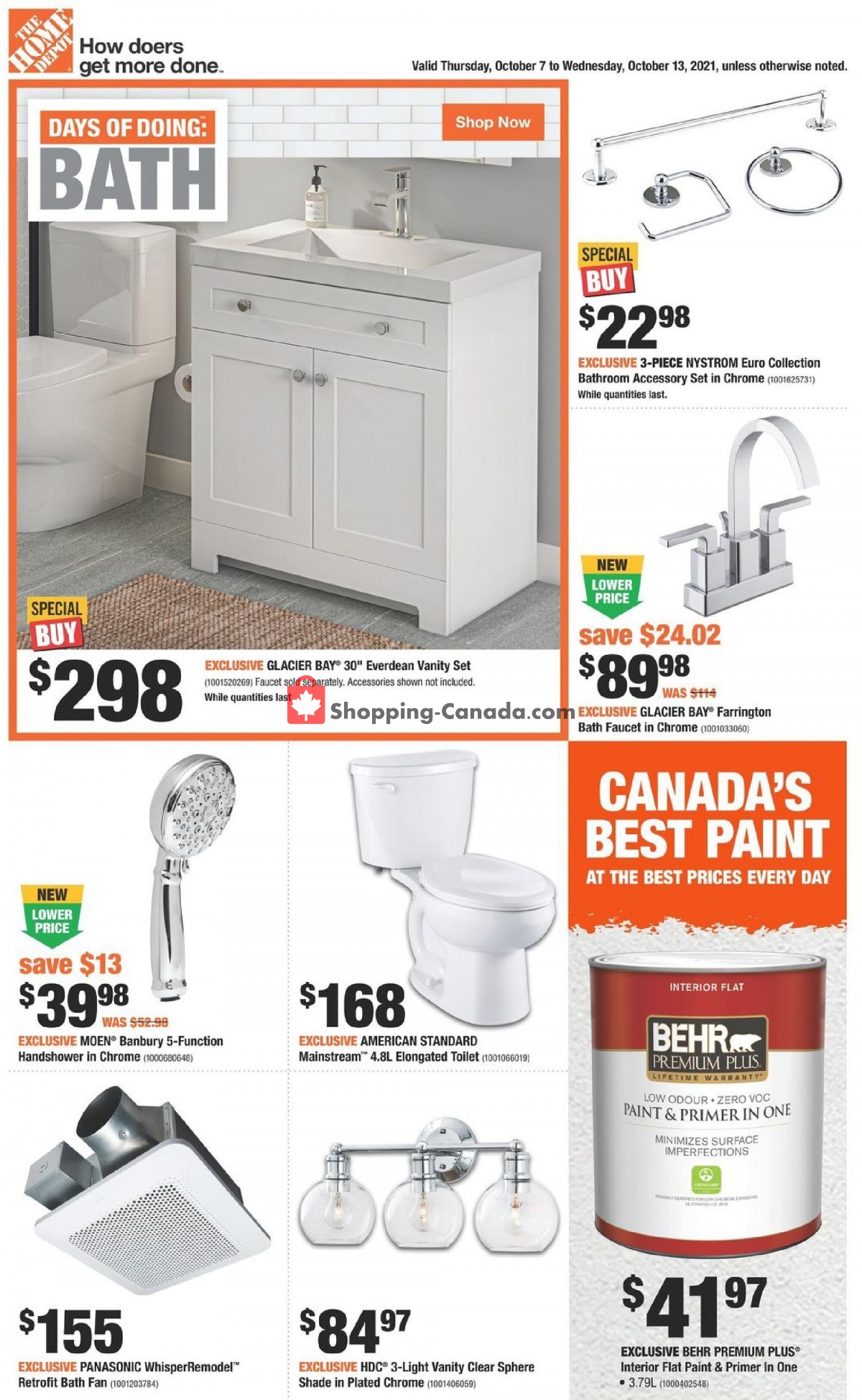 Home Depot flyer from Thursday October 7, 2021 to Wednesday October 13, 2021 - page 1