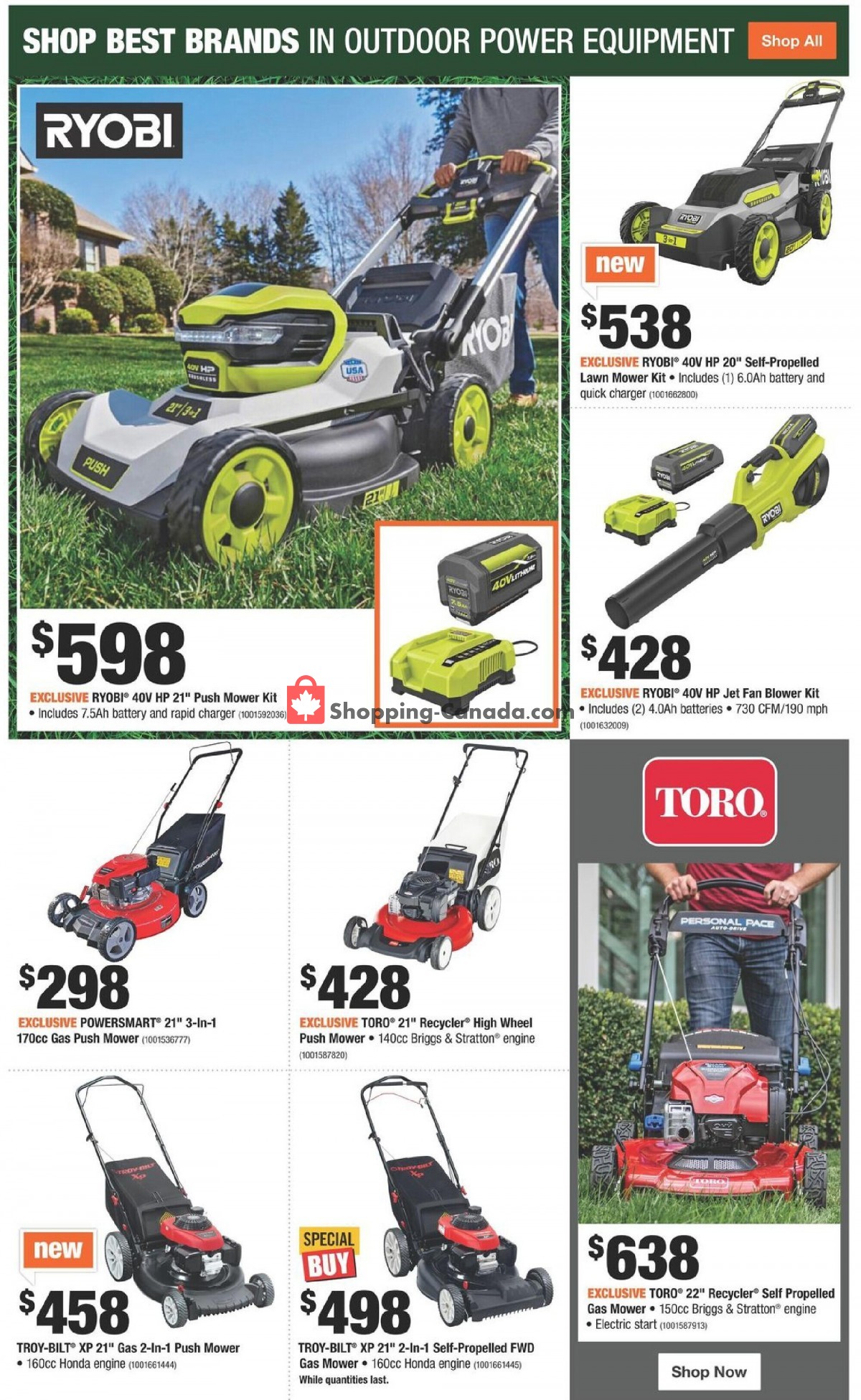 Home Depot Canada, flyer (Spring it on event ON) April 14 April