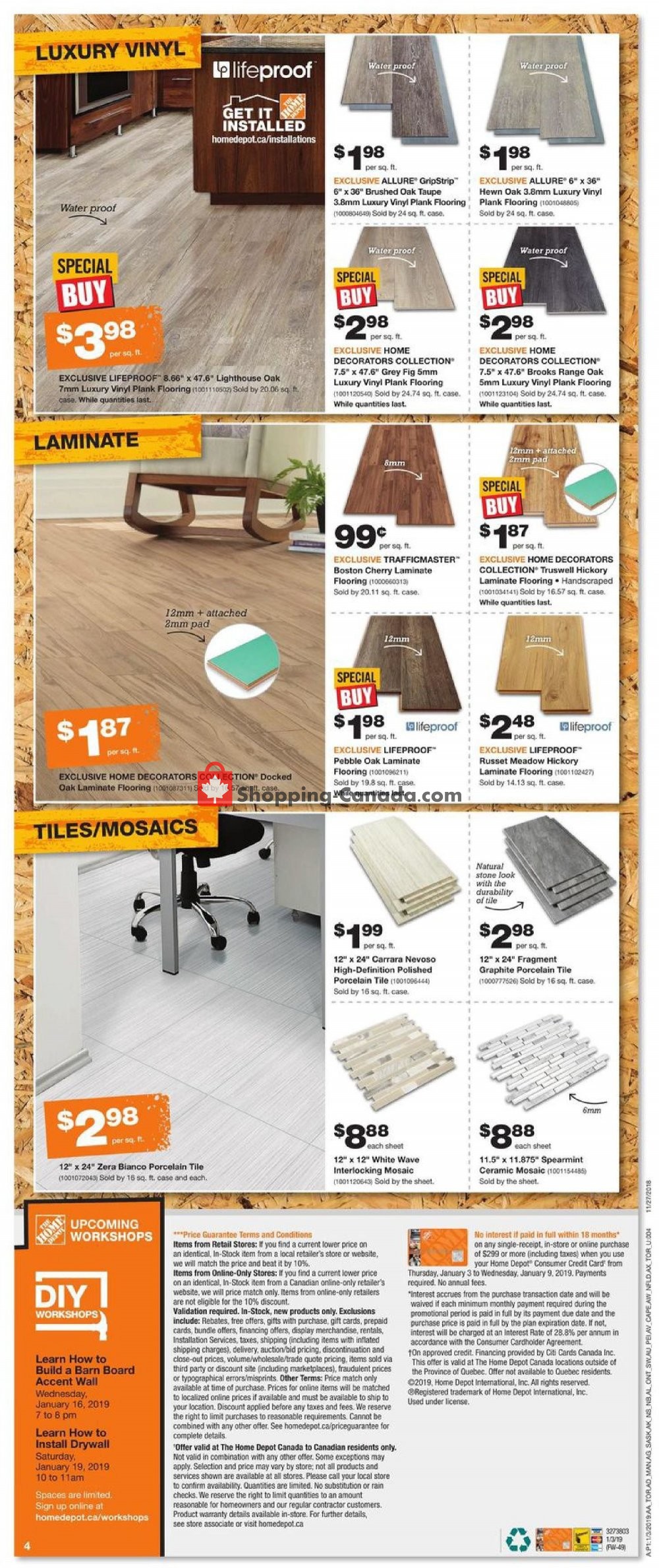 Home Depot flyer from Thursday January 3, 2019 to Wednesday January 9, 2019 - page 10