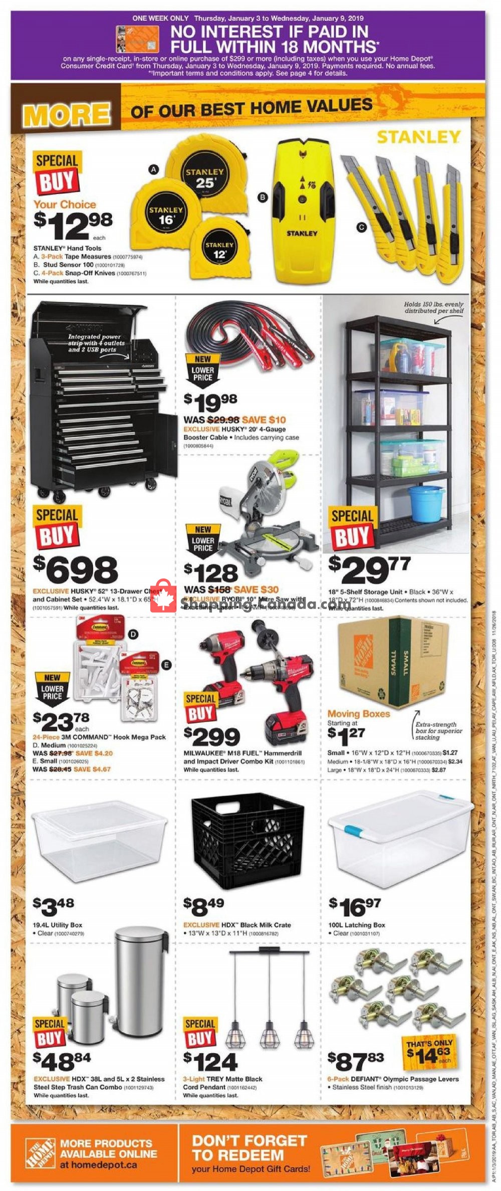 Home Depot flyer from Thursday January 3, 2019 to Wednesday January 9, 2019 - page 2