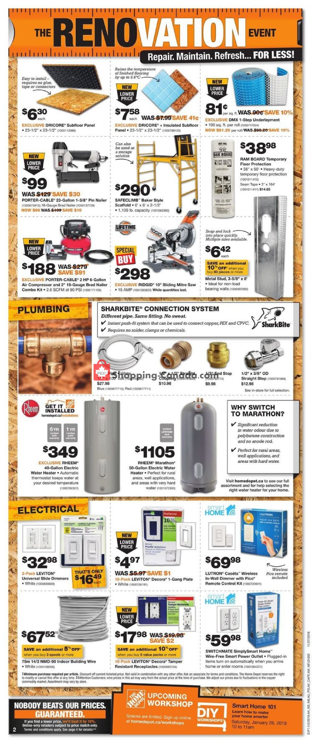 Home Depot flyer from Thursday January 3, 2019 to Wednesday January 9, 2019 - page 5
