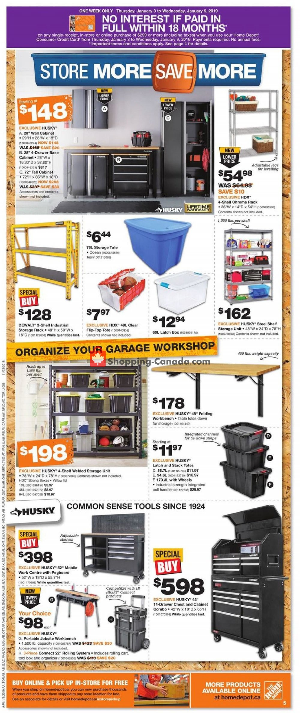Home Depot flyer from Thursday January 3, 2019 to Wednesday January 9, 2019 - page 9